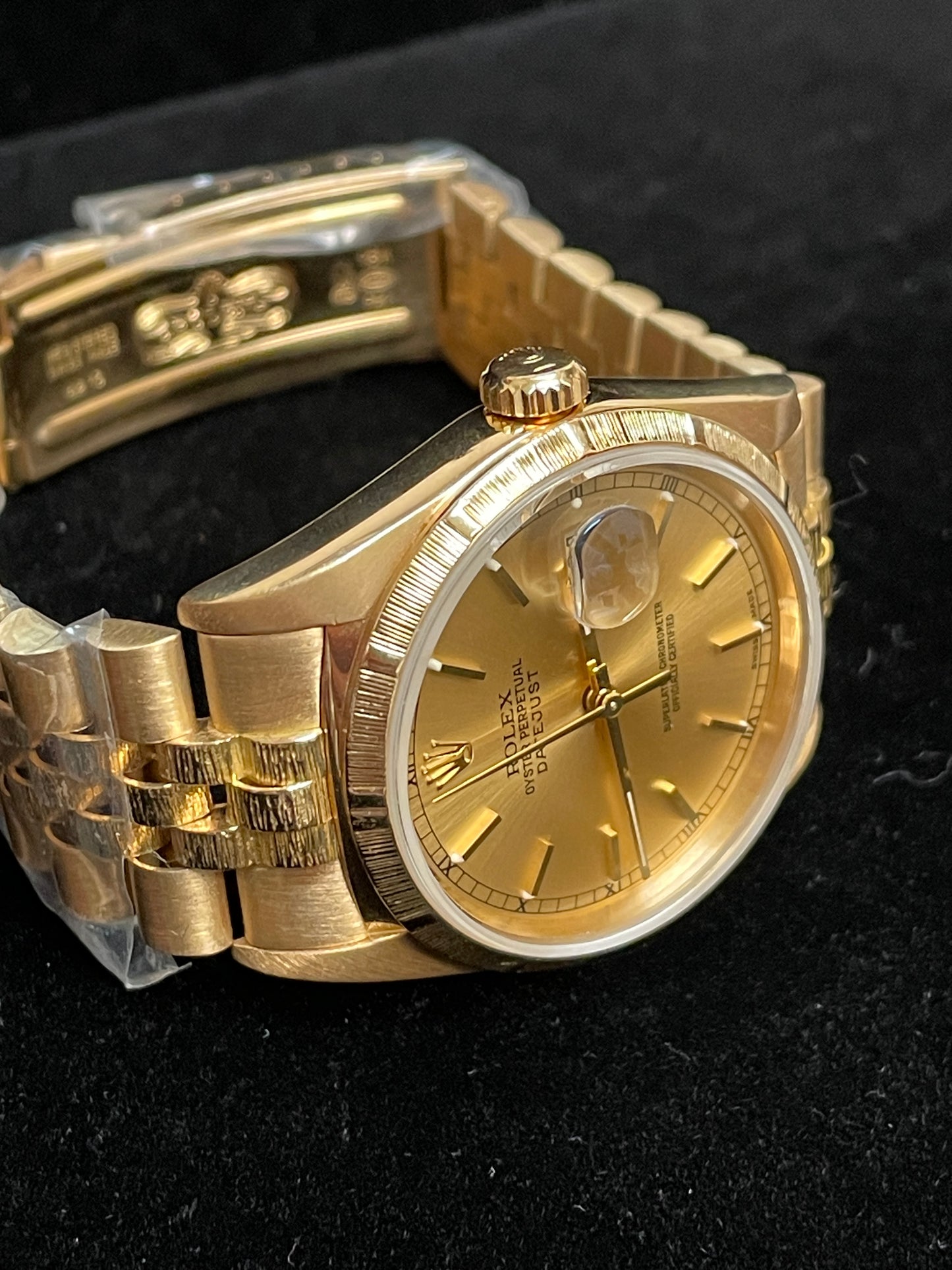 1994 Rolex Datejust 16248 Bark Champagne Dial 18k Jubilee No Papers 36mm