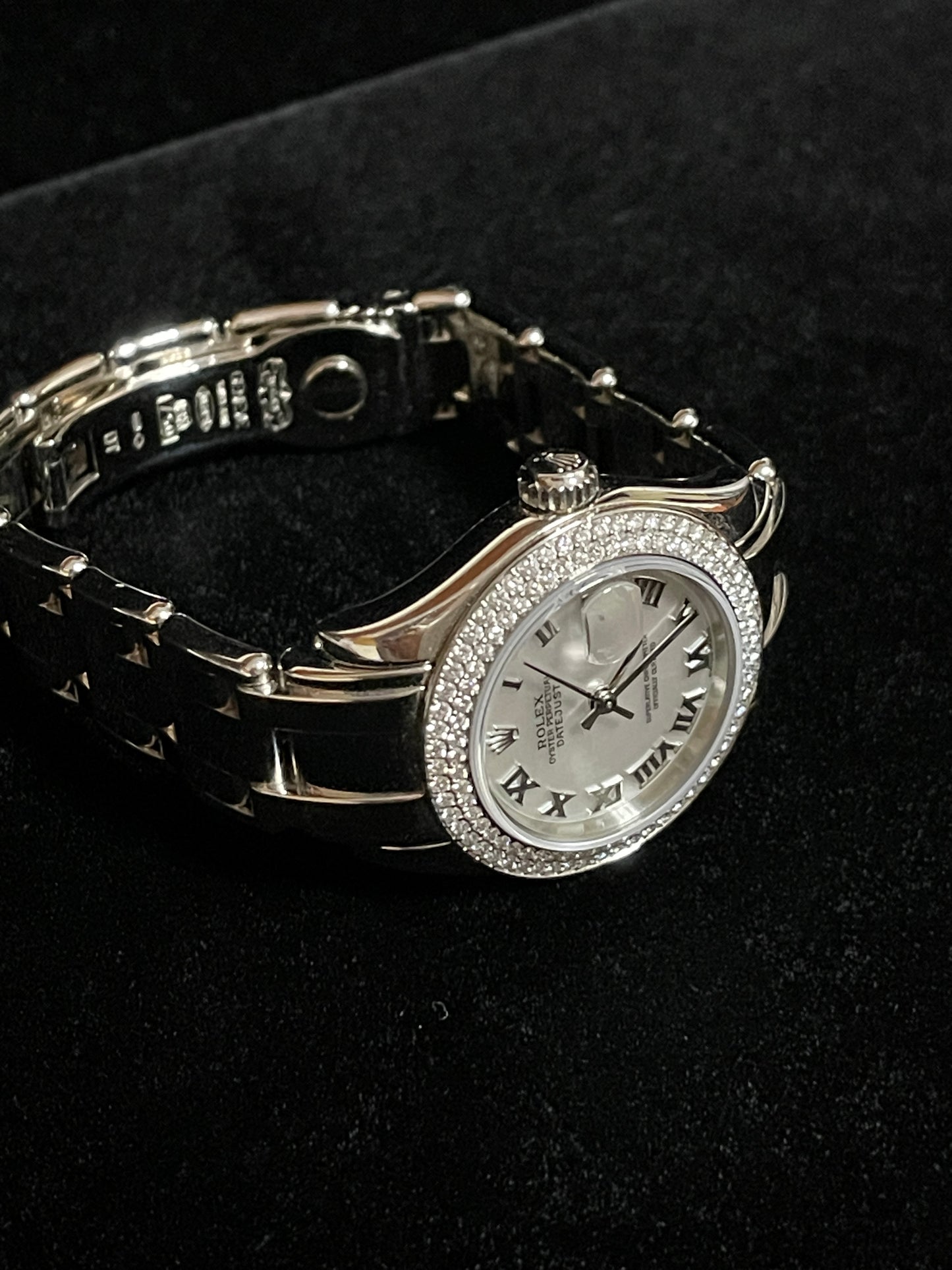 Rolex Datejust 80339 MOP Dial 2 Row Diam Bezel PearlMaster WG 18kt RSC 2022 29mm