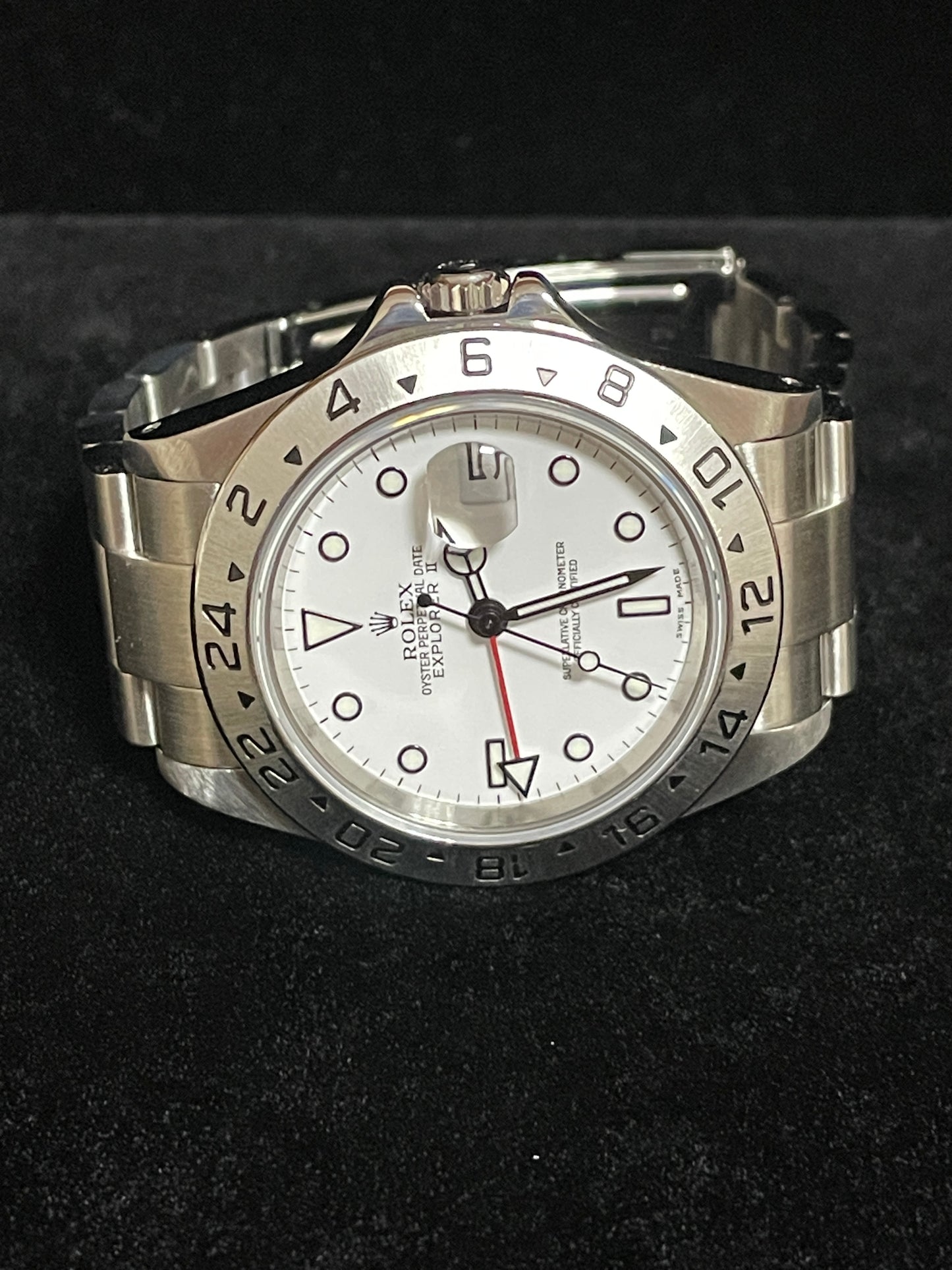 2001 Rolex Explorer II 16570 SEL White Polar Dial SS Oyster No Papers 40mm
