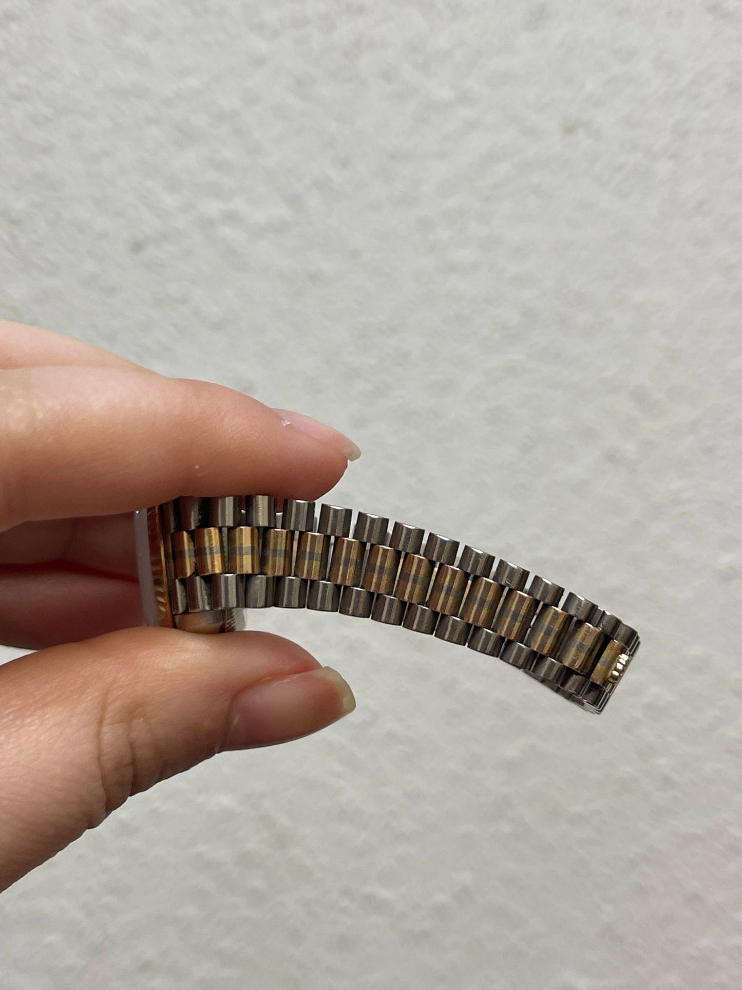 1991 Rolex Datejust 69179B Champagne Diamond Dial Tridor President No Paper 26mm