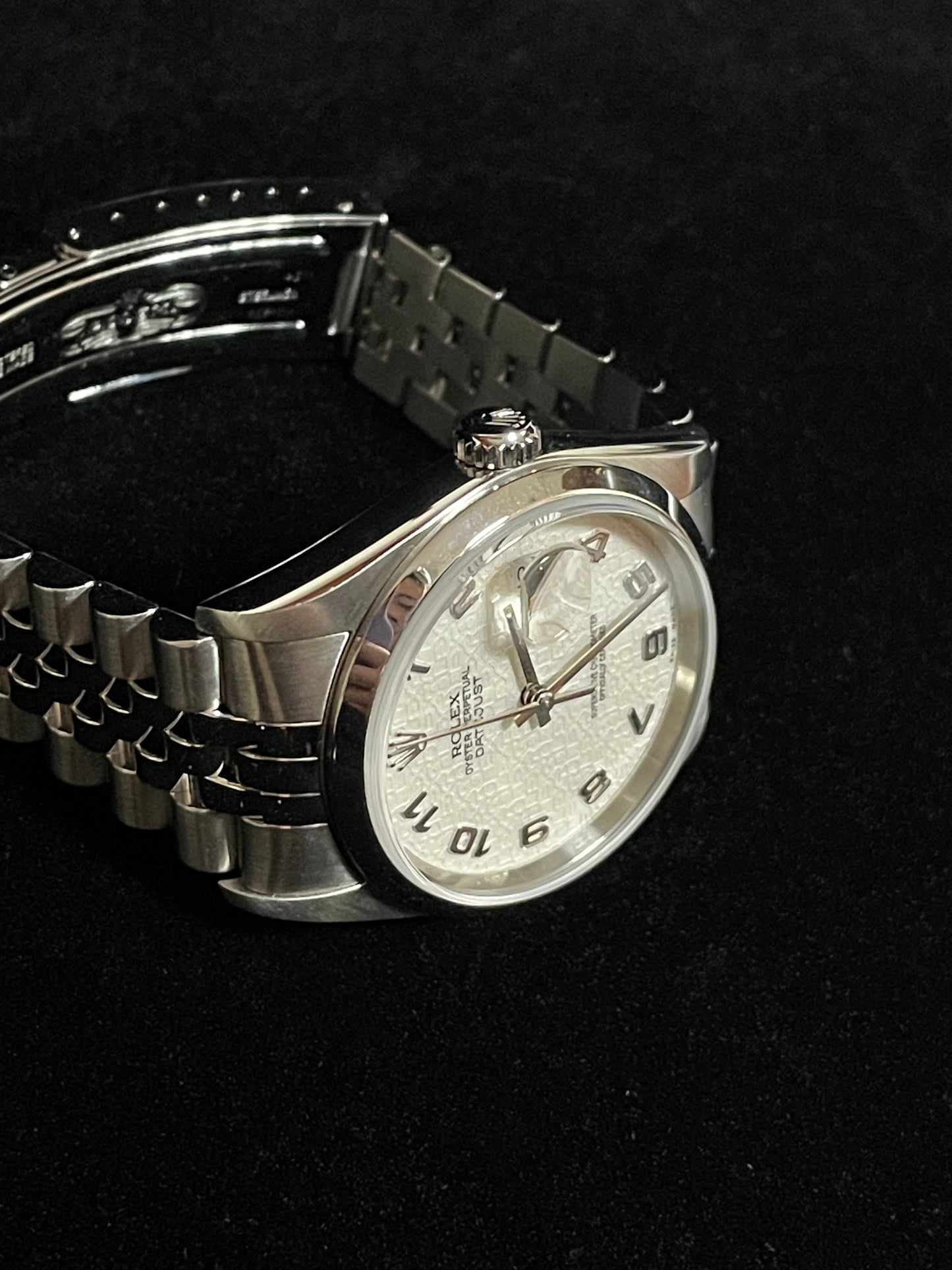 2005 Rolex Datejust 16200 Ivory White Jubilee Arabic SS Jubilee W/ Papers 36mm