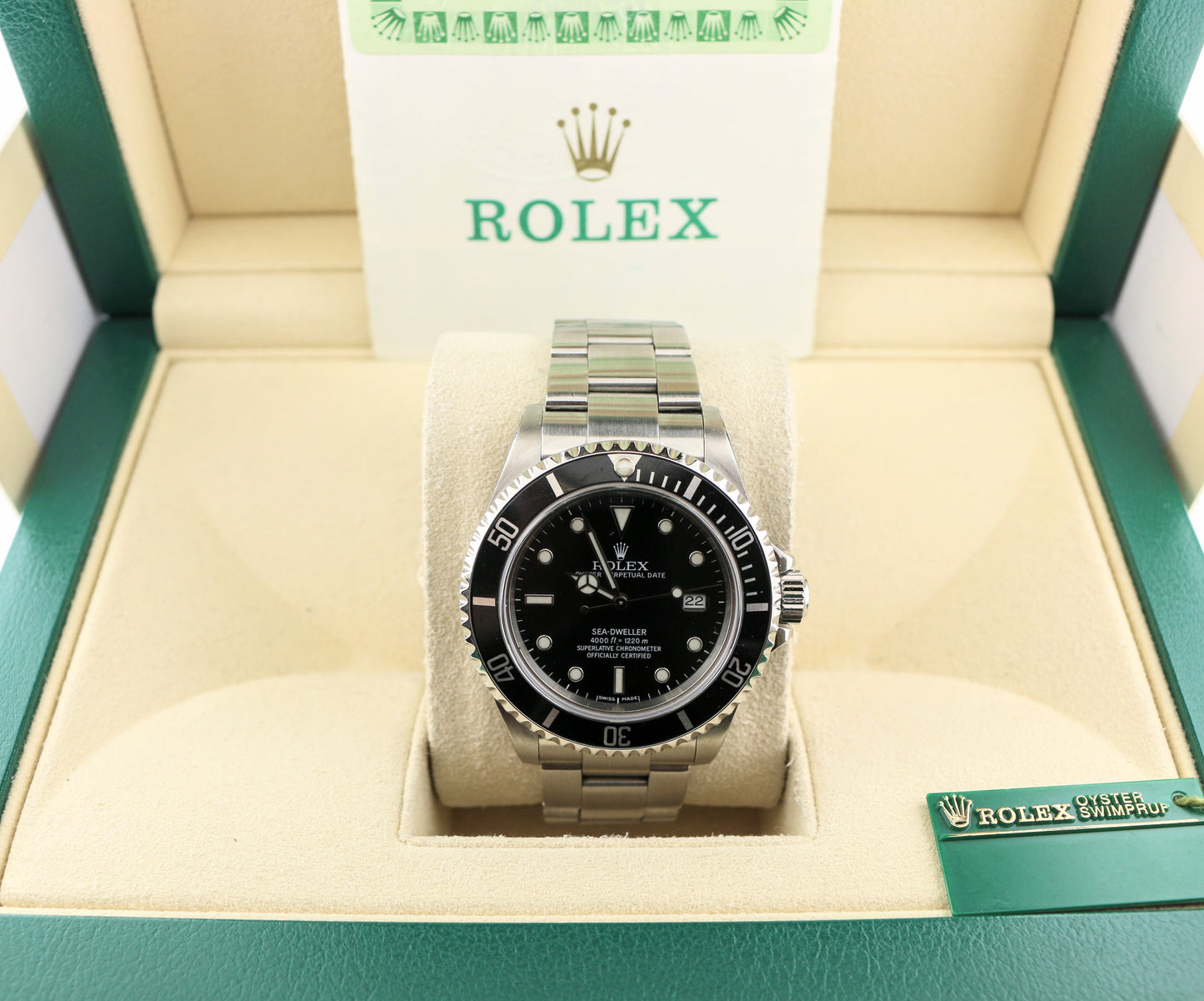 2000 Rolex Sea-Dweller 16600 Black Dial SS Oyster With Papers 40mm