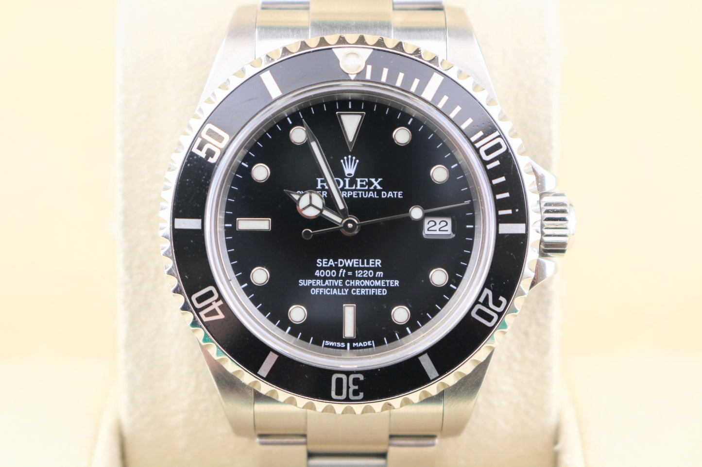 2000 Rolex Sea-Dweller 16600 Black Dial SS Oyster With Papers 40mm