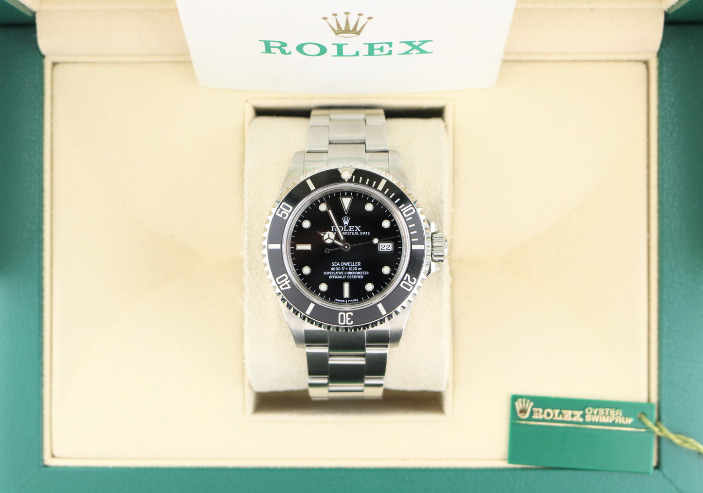 2000 Rolex Sea-Dweller 16600 Black Dial SS Oyster With Papers 40mm