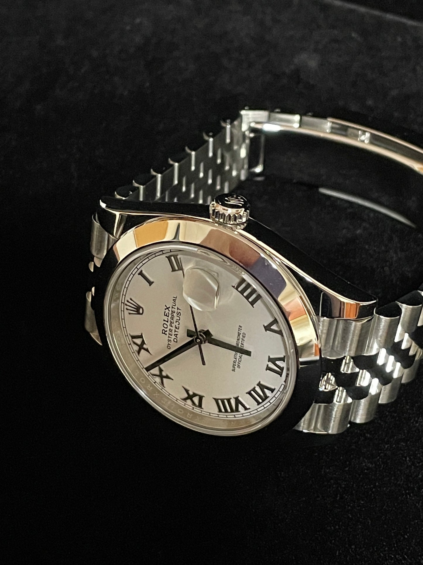 2019 Rolex Datejust 126300 White Roman Dial SS Jubilee WIth Papers 41mm