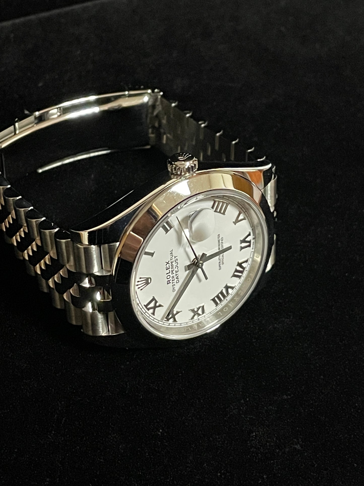 2019 Rolex Datejust 126300 White Roman Dial SS Jubilee WIth Papers 41mm