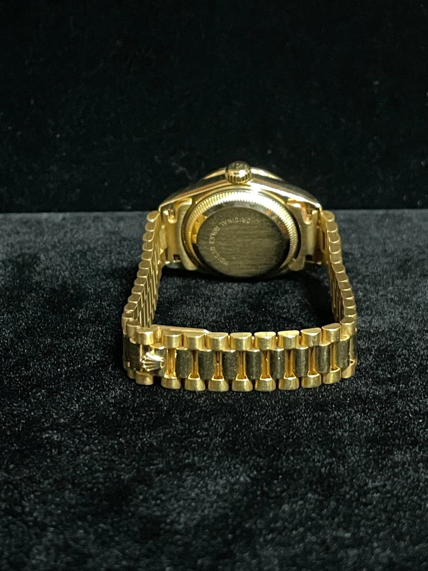 Rolex Ladies Datejust 69238 Champ Diamond Dial, Bezel lugs 18kt President 26mm