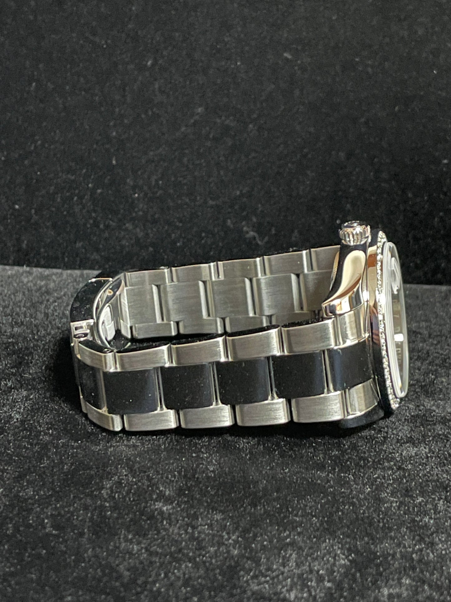 2009 Rolex Datejust 116200 White Dial Diamond Bezel Roulette SS Oyster 36mm