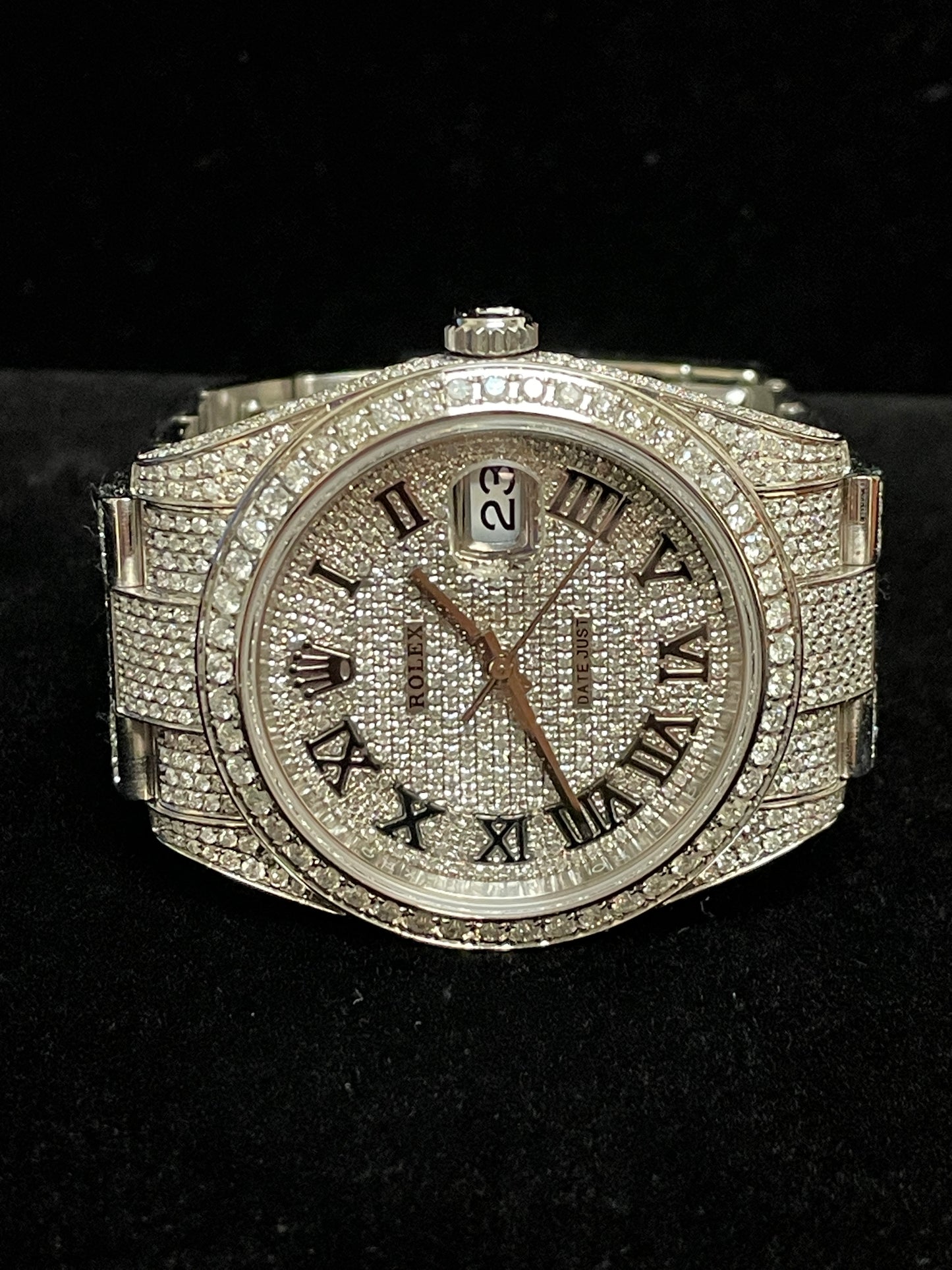 2021 Rolex Datejust 126300 Diamond Iced Out Paved SS Oyster With Papers 41mm