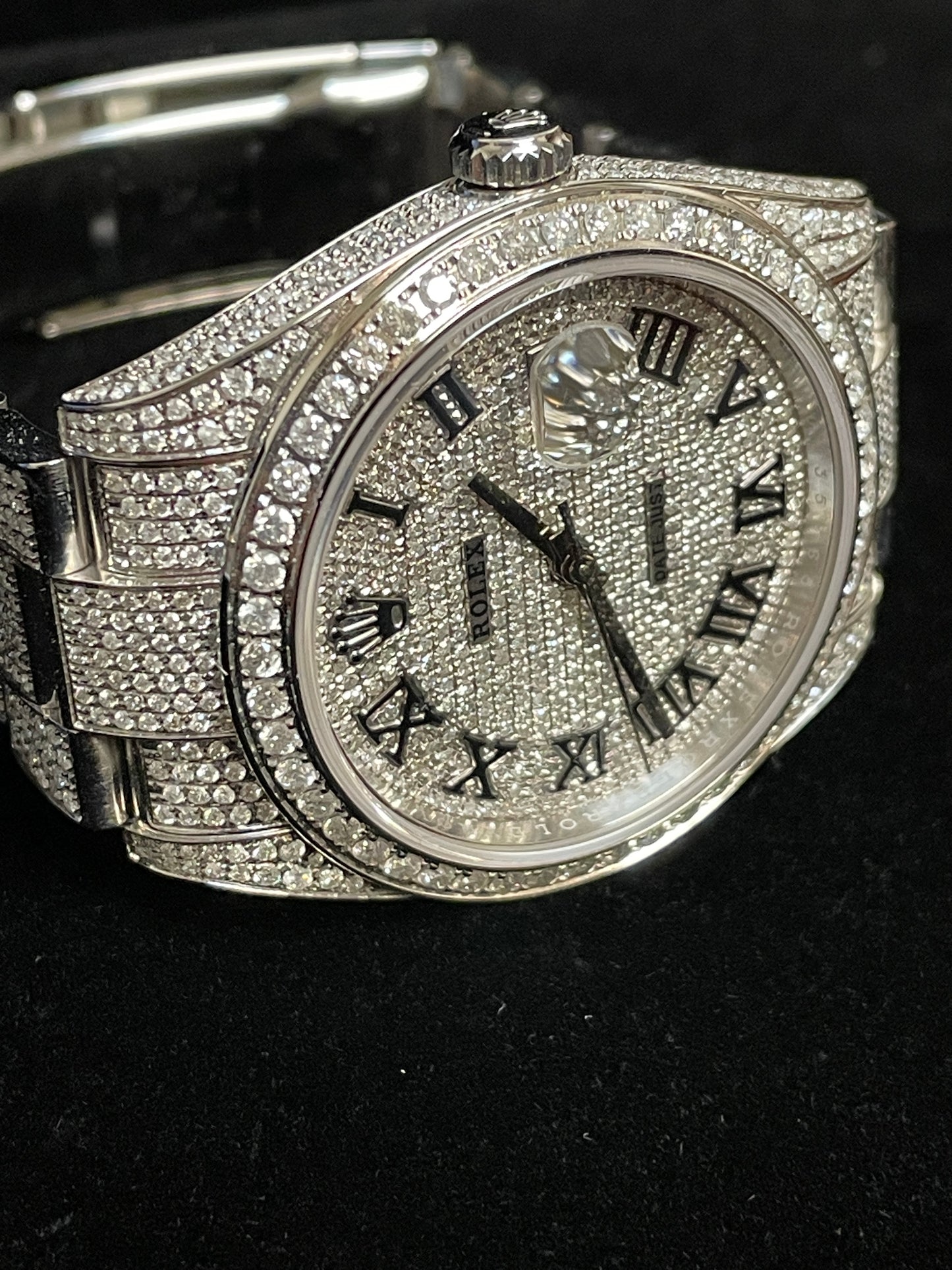 2021 Rolex Datejust 126300 Diamond Iced Out Paved SS Oyster With Papers 41mm