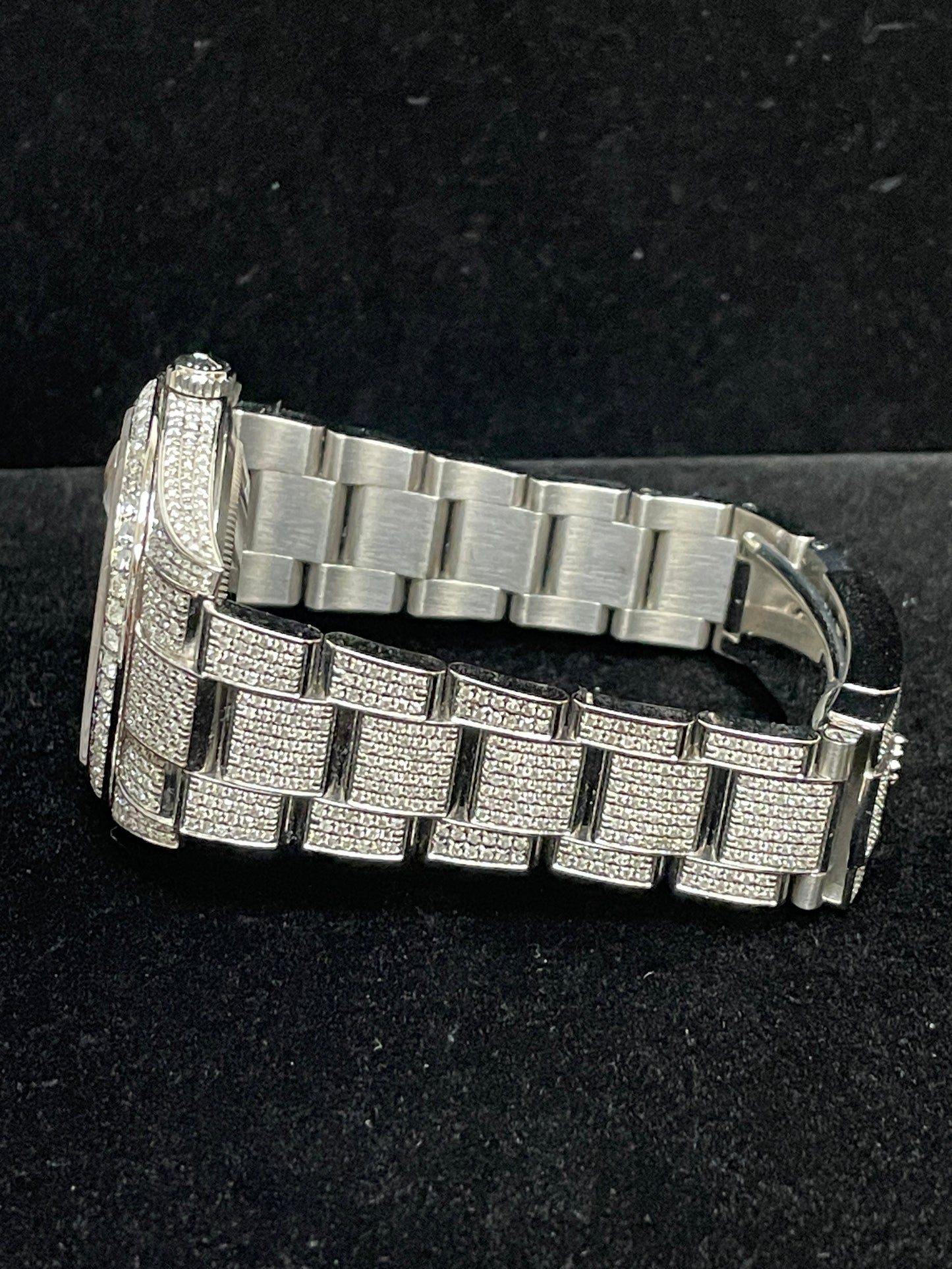2021 Rolex Datejust 126300 Diamond Iced Out Paved SS Oyster With Papers 41mm