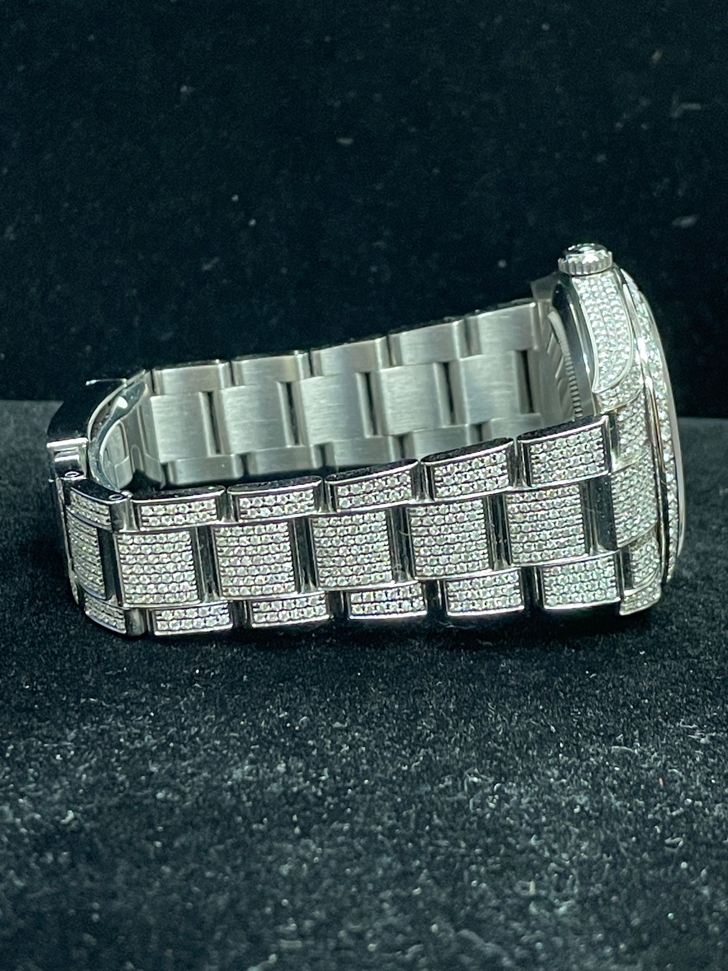 2021 Rolex Datejust 126300 Diamond Iced Out Paved SS Oyster With Papers 41mm