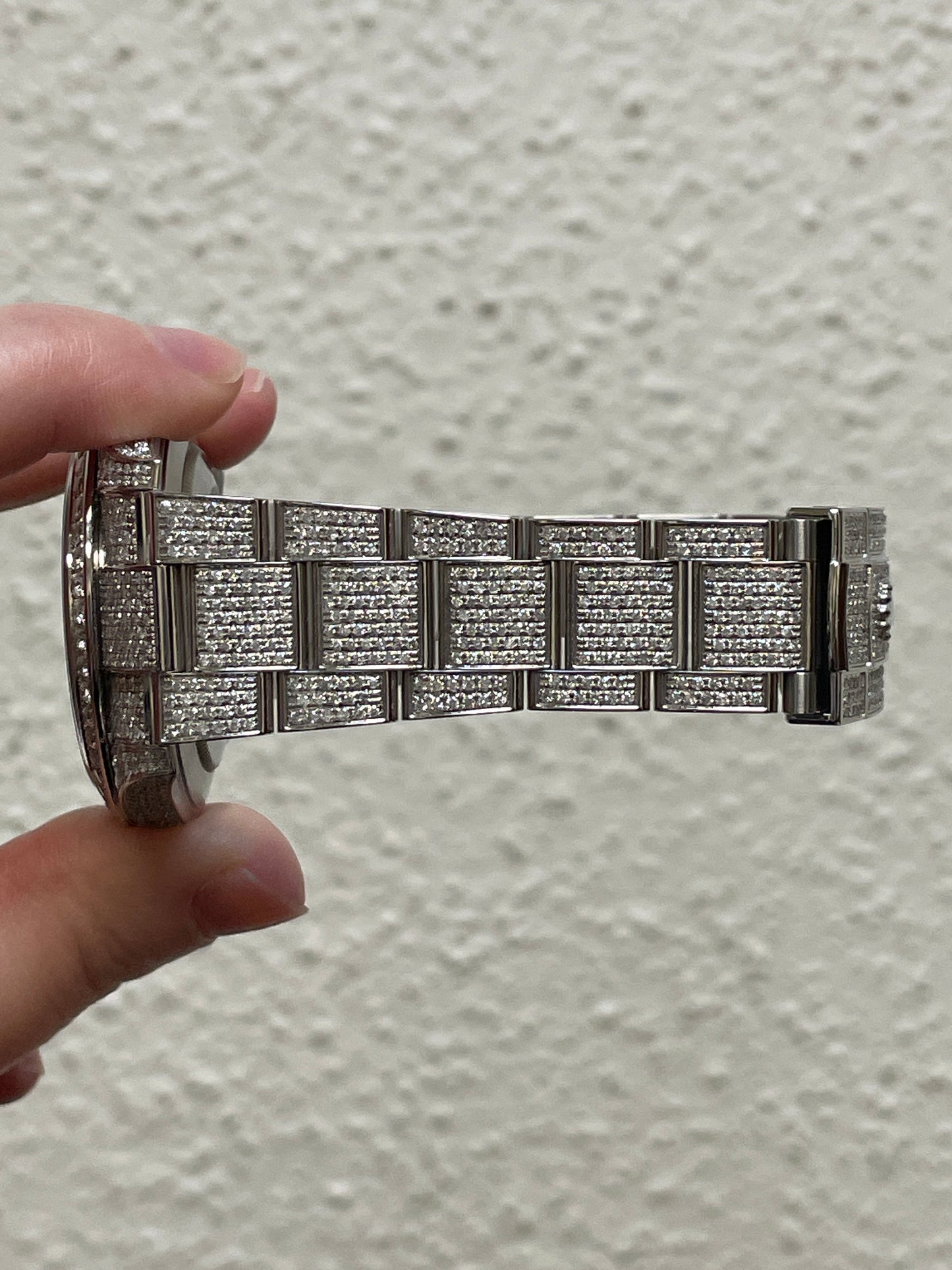 2021 Rolex Datejust 126300 Diamond Iced Out Paved SS Oyster With Papers 41mm