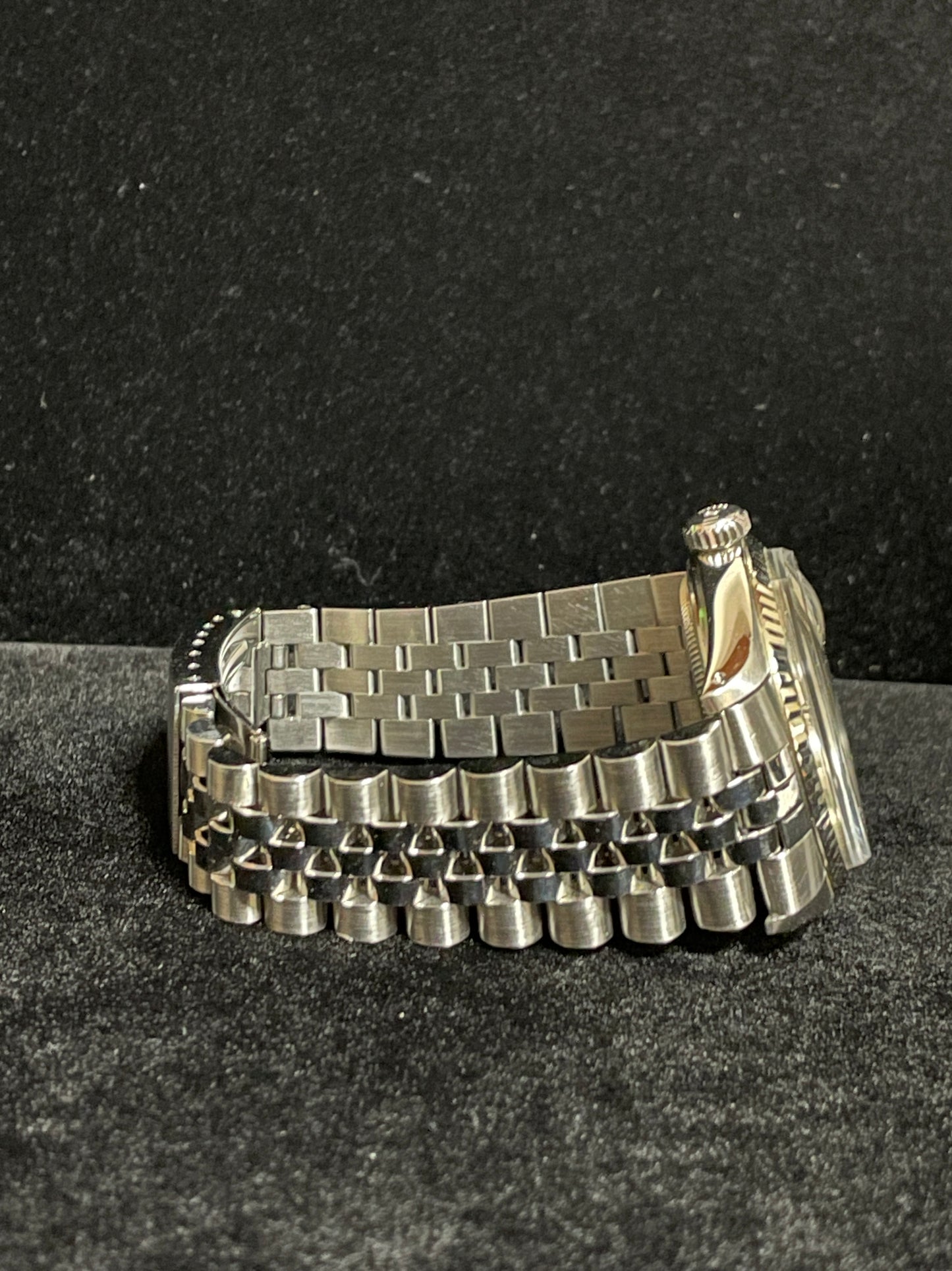 1975 Rolex Datejust 1601 Silver Dial SS Jubilee 18kt Fluted Bezel No Papers 36mm
