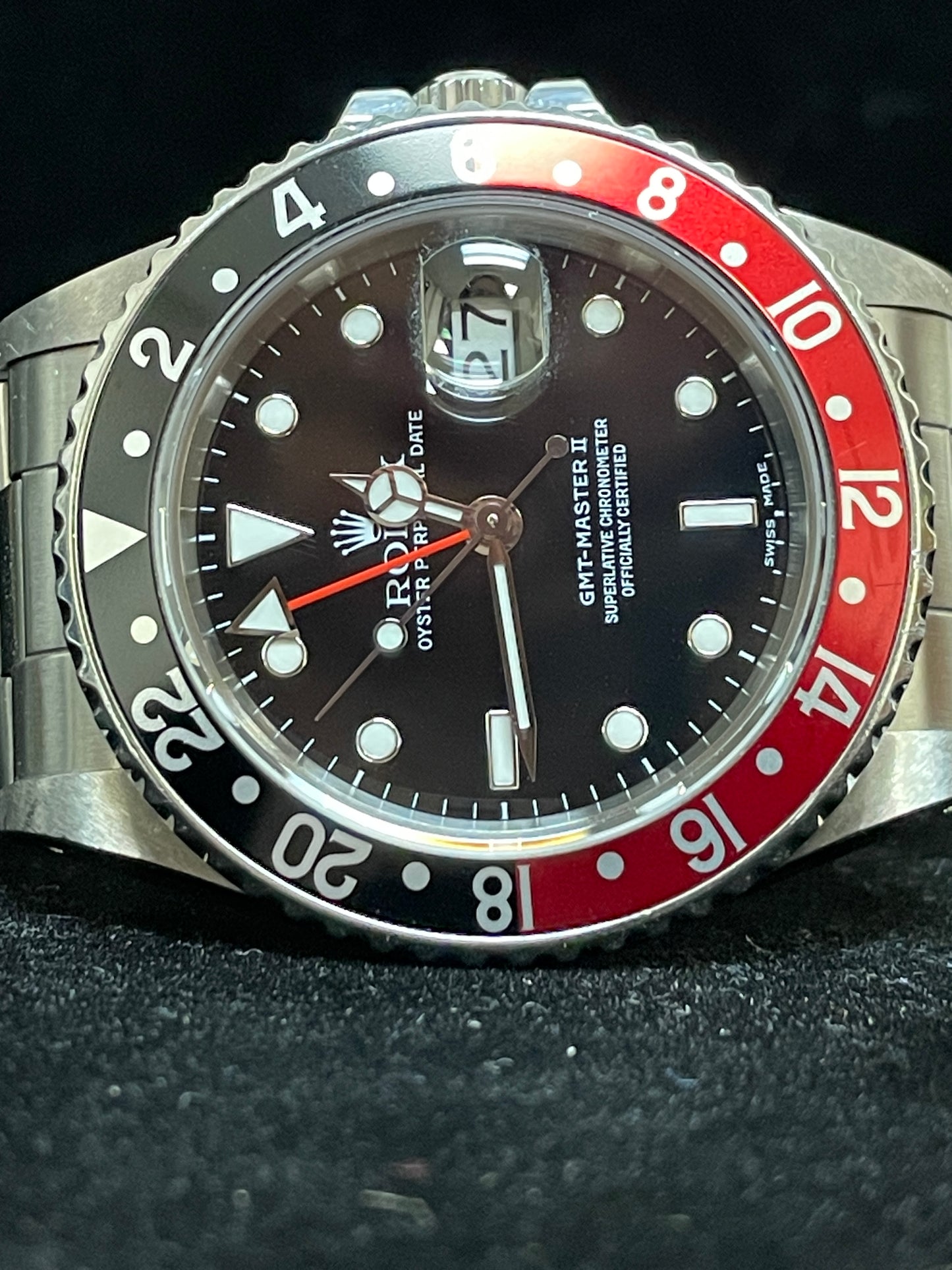 1984 Rolex GMT Master II Fat Lady 16760 Black Dial SS Oyster No Papers 40mm
