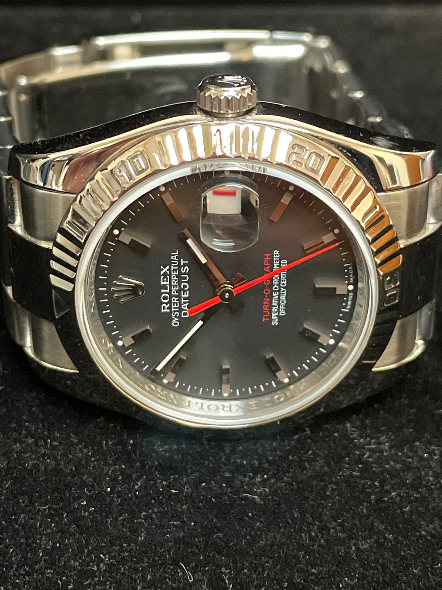 2007 Rolex Datejust Turnograph 116264 Black Dial SS Oyster No Papers 36mm
