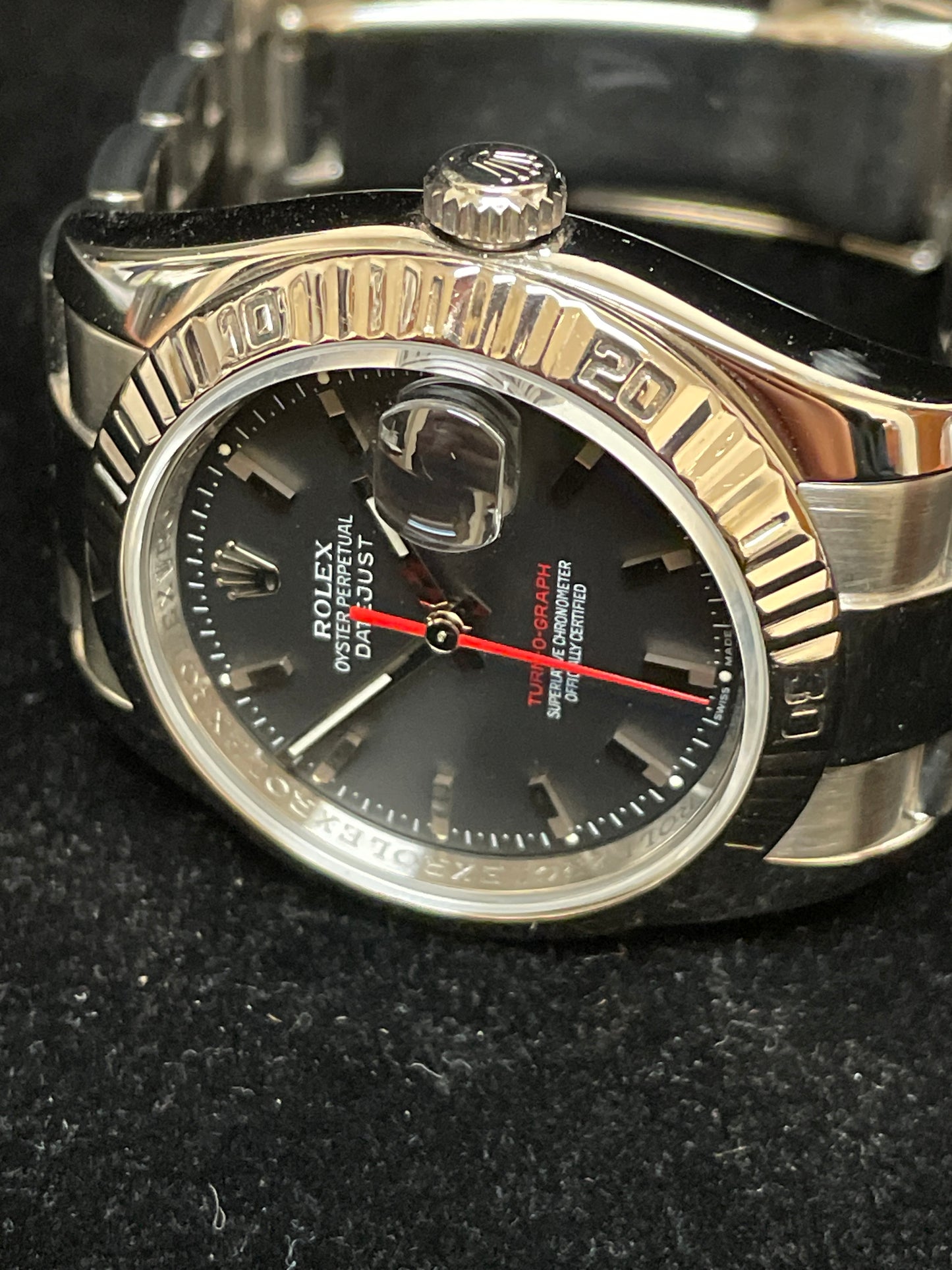 2007 Rolex Datejust Turnograph 116264 Black Dial SS Oyster No Papers 36mm