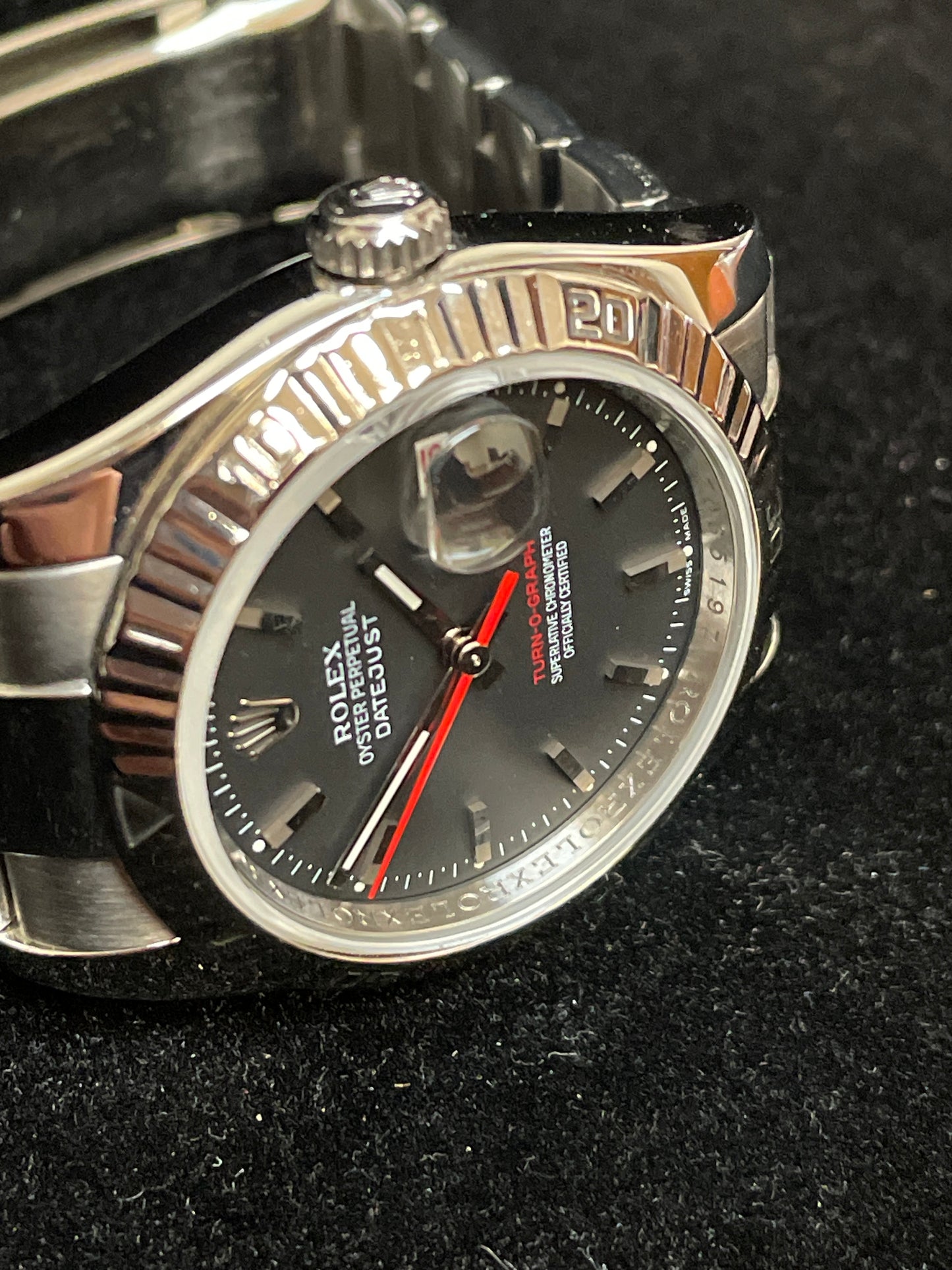 2007 Rolex Datejust Turnograph 116264 Black Dial SS Oyster No Papers 36mm