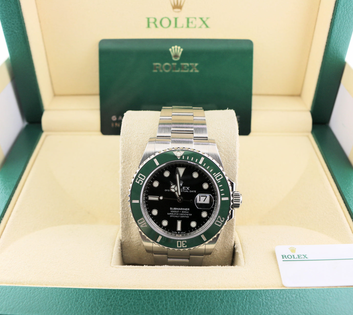 2022 Rolex Kermit Submariner 126610LV Black Dial SS Oyster With Papers 41mm