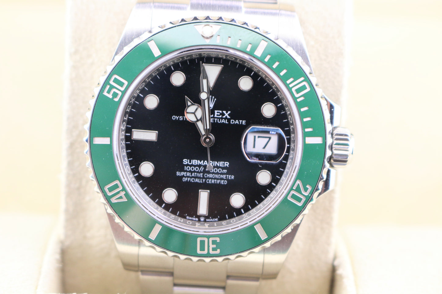 2022 Rolex Kermit Submariner 126610LV Black Dial SS Oyster With Papers 41mm