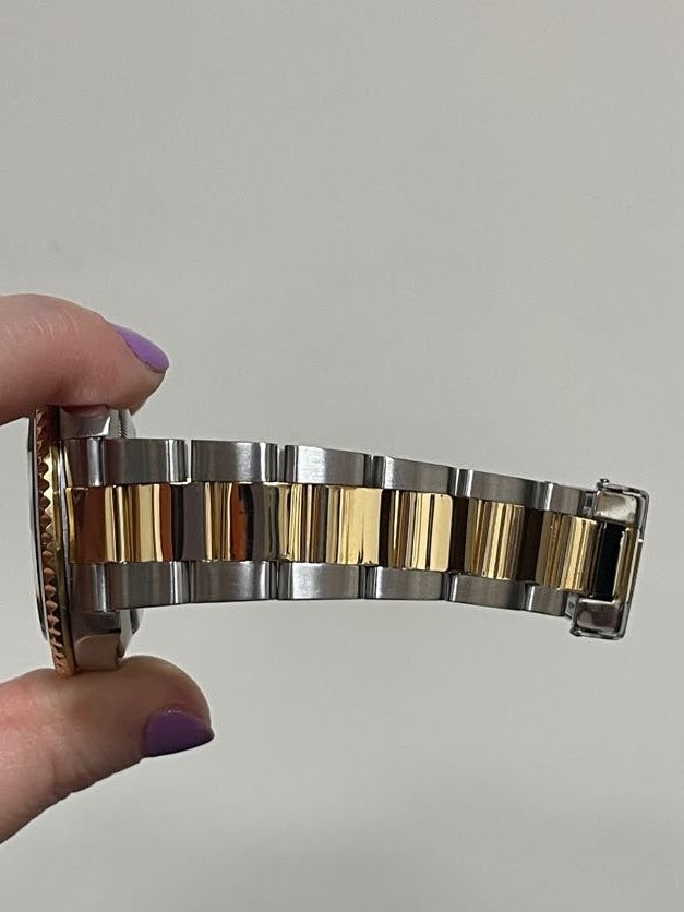 2004 Rolex Submariner Bluesy 16613 Blue Dial TT 18kt SEL Oyster No Holes 40mm