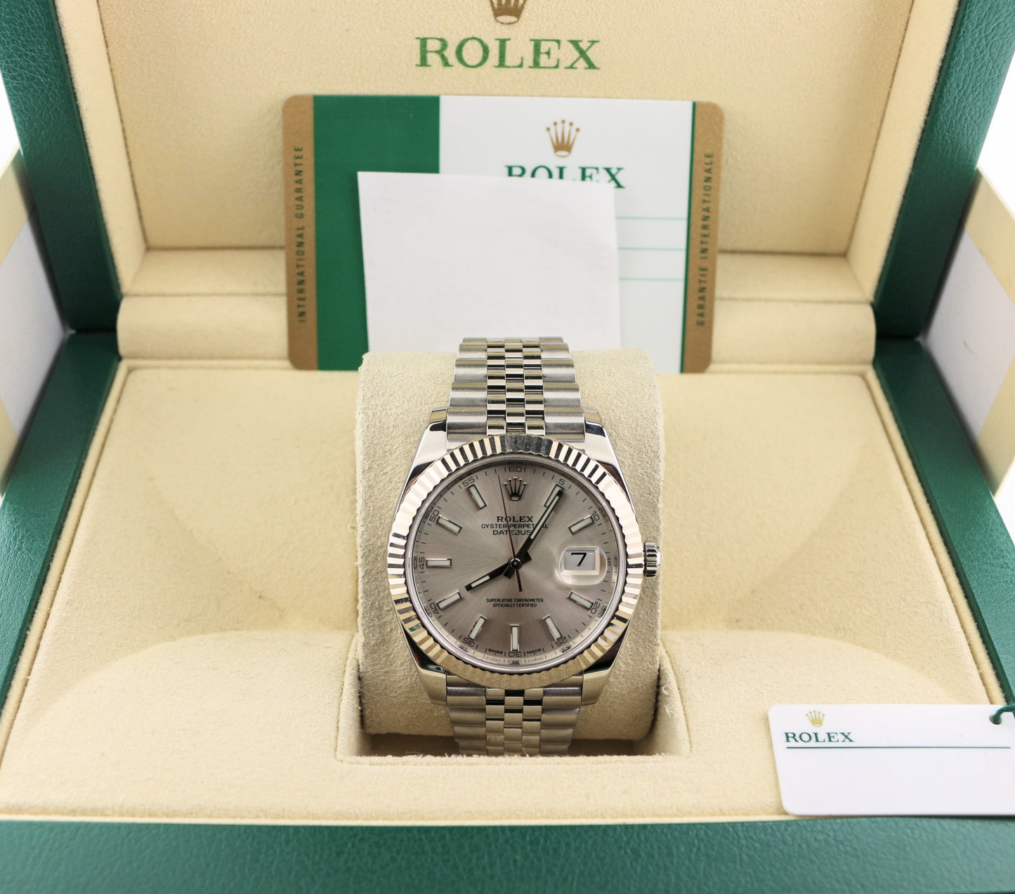 OHA 2018 Rolex Datejust 126334 Silver Dial SS Jubilee With Papers 41mm