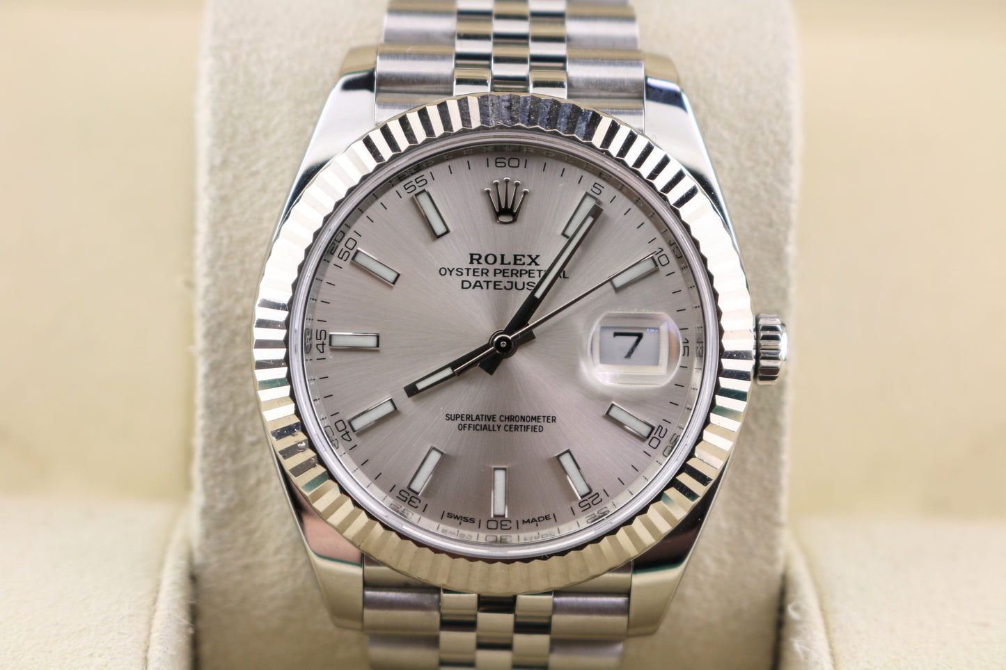 OHA 2018 Rolex Datejust 126334 Silver Dial SS Jubilee With Papers 41mm