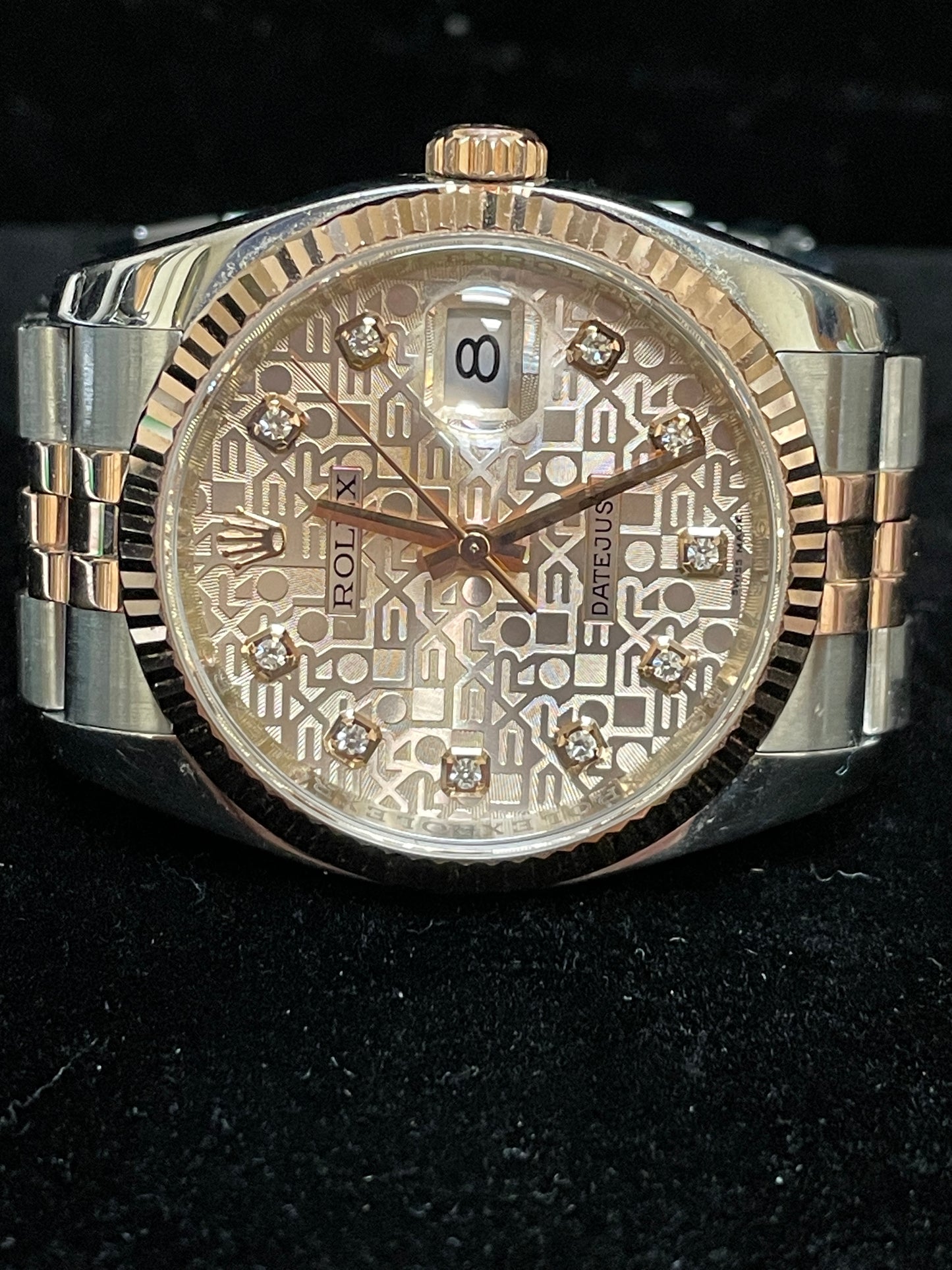 2009 Rolex Datejust 116231 Jubilee Diamond Dial TT Rose Jubilee No Papers 36mm