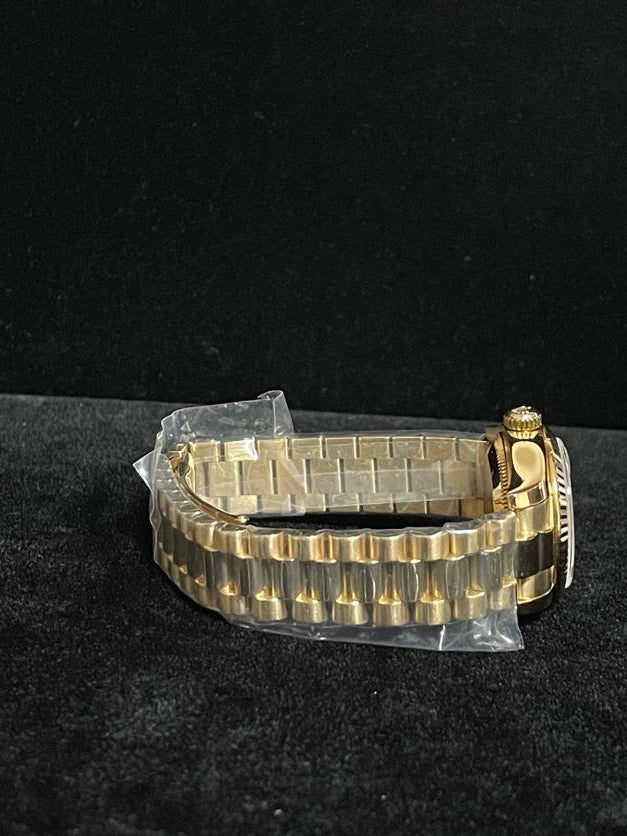 2010 Rolex Ladies Datejust 179138 Champagne Diamond Dial 18kt President 26mm
