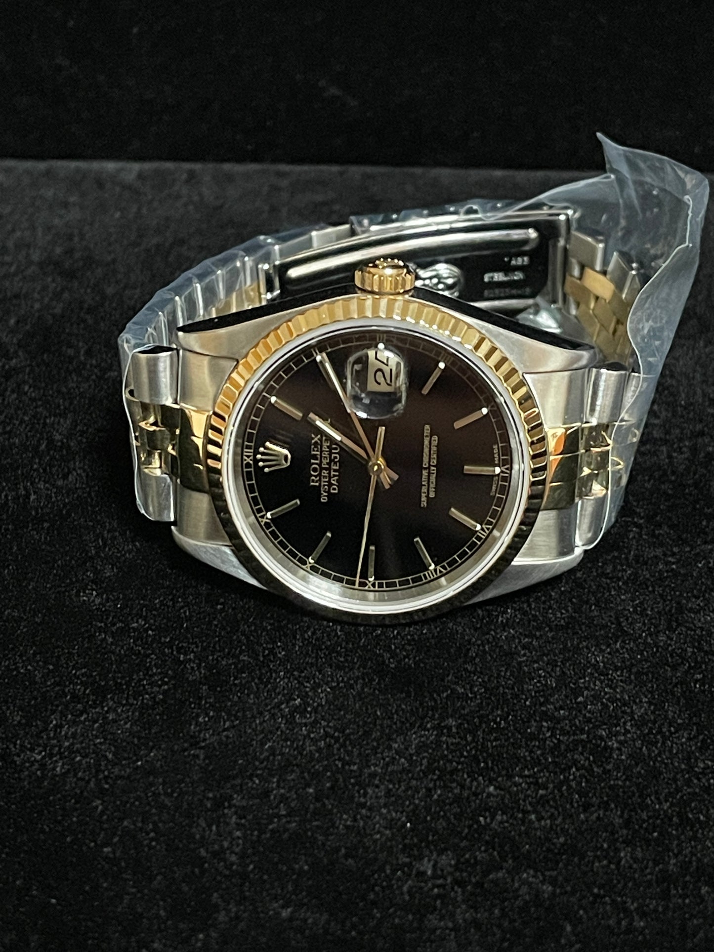2000 Rolex Datejust 16233 Black Dial TT Jubilee No Papers 2026 RSC Warranty 36mm