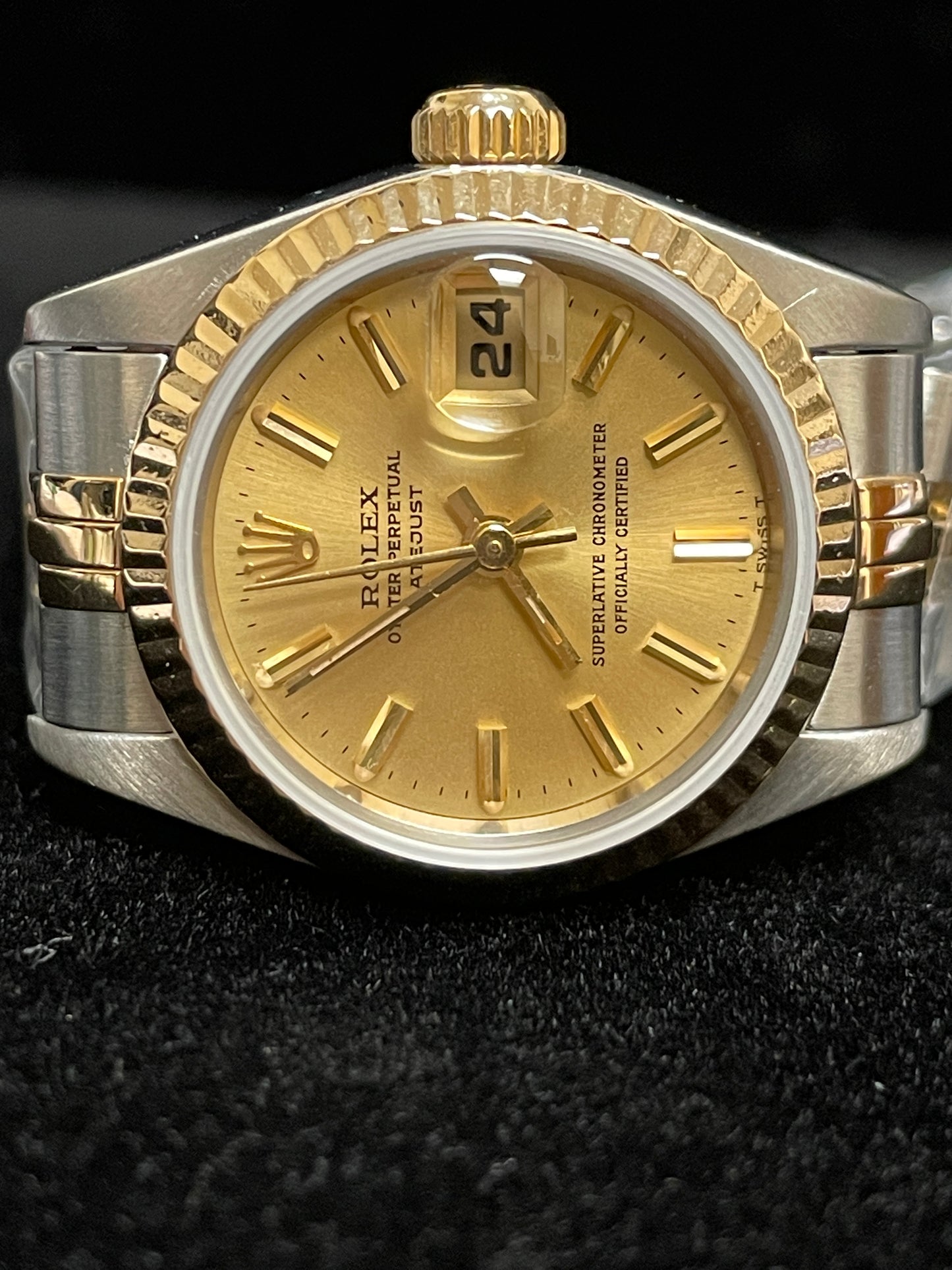 1995 Rolex Ladies Datejust 69173 Champagne Dial TT Jubilee No Papers 26mm