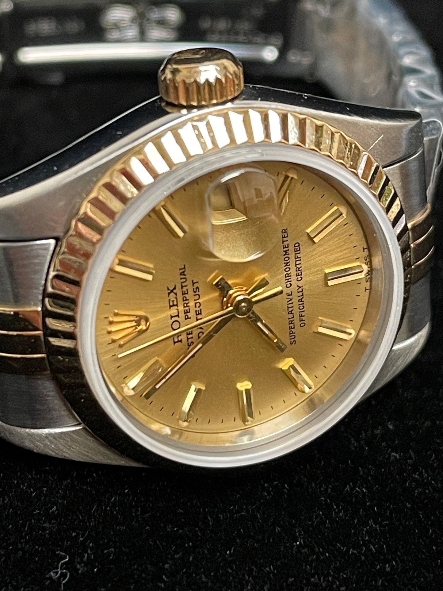 1995 Rolex Ladies Datejust 69173 Champagne Dial TT Jubilee No Papers 26mm