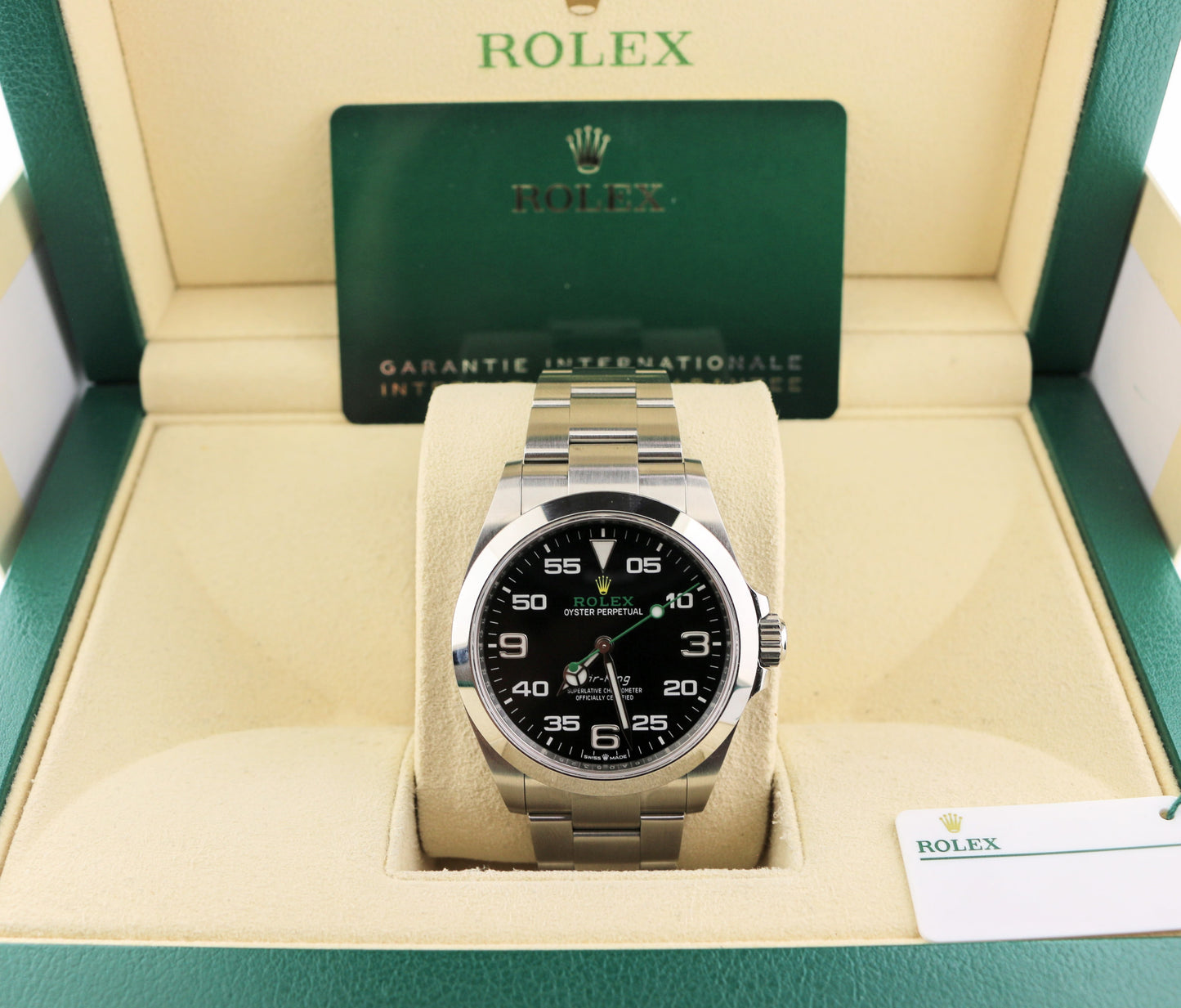 2022 Rolex Air-King 126900 Black Dial SS Oyster With Papers 40mm