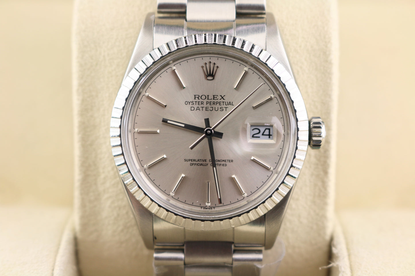 1987 Rolex Datejust 16030 Silver Dial SS Oyster No Papers 36mm