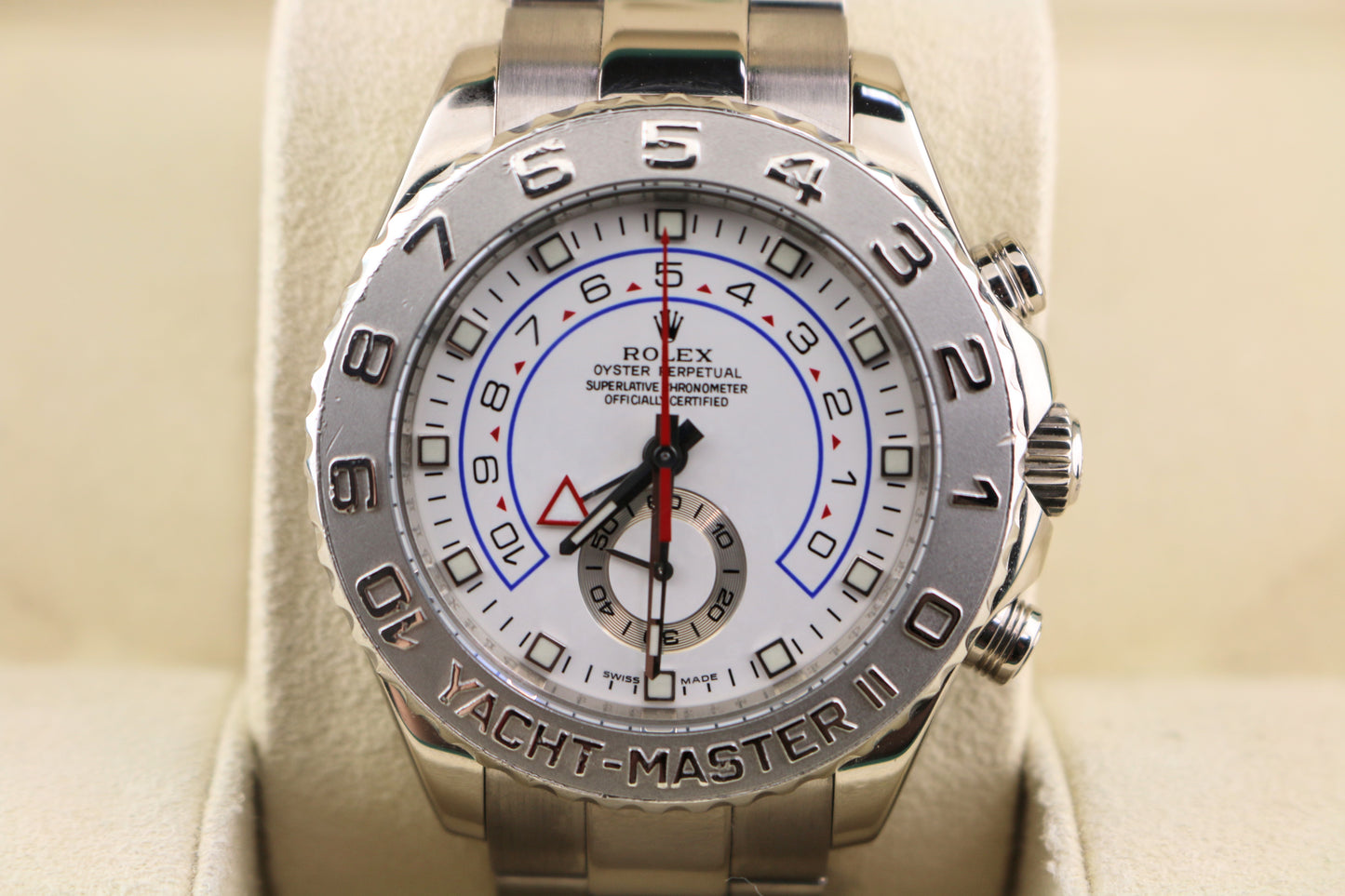 2008 Rolex Yacht-Master II 116689 White Dial WG 18kt Oyster No Papers 44mm