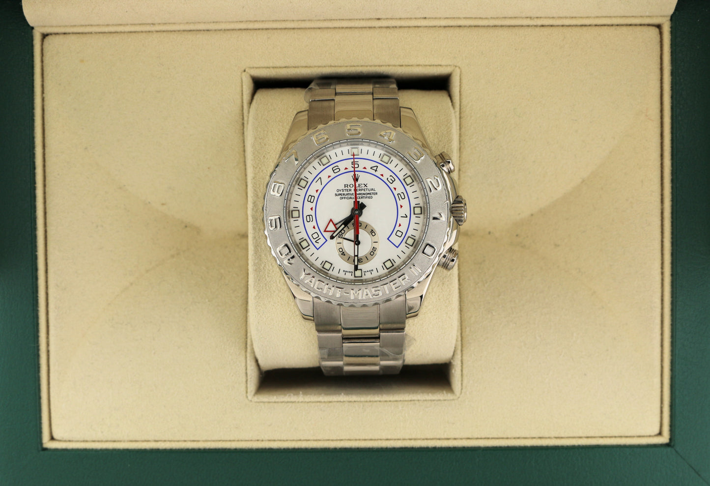 2008 Rolex Yacht-Master II 116689 White Dial WG 18kt Oyster No Papers 44mm
