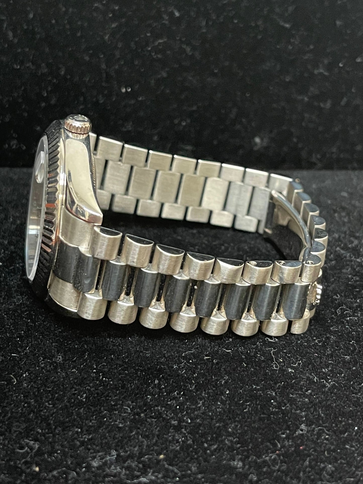 2009 Rolex Day-Date 218239 Silver Diamond Dial White Gold Bracelet No Papers 41m