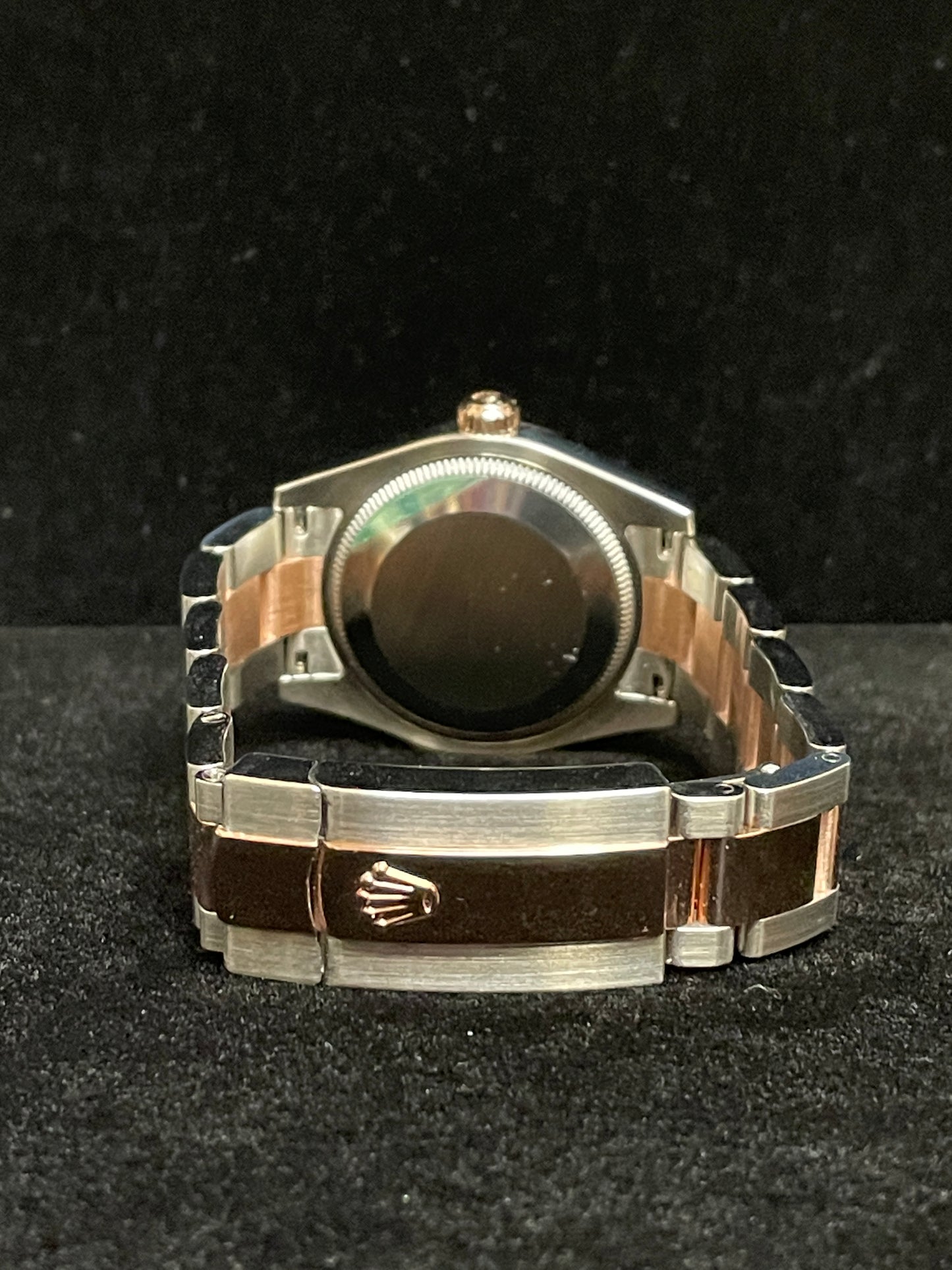 2014 Rolex Datejust Midsize 178241 Black Roman TT 18kt Oyster Rose W Papers 31mm