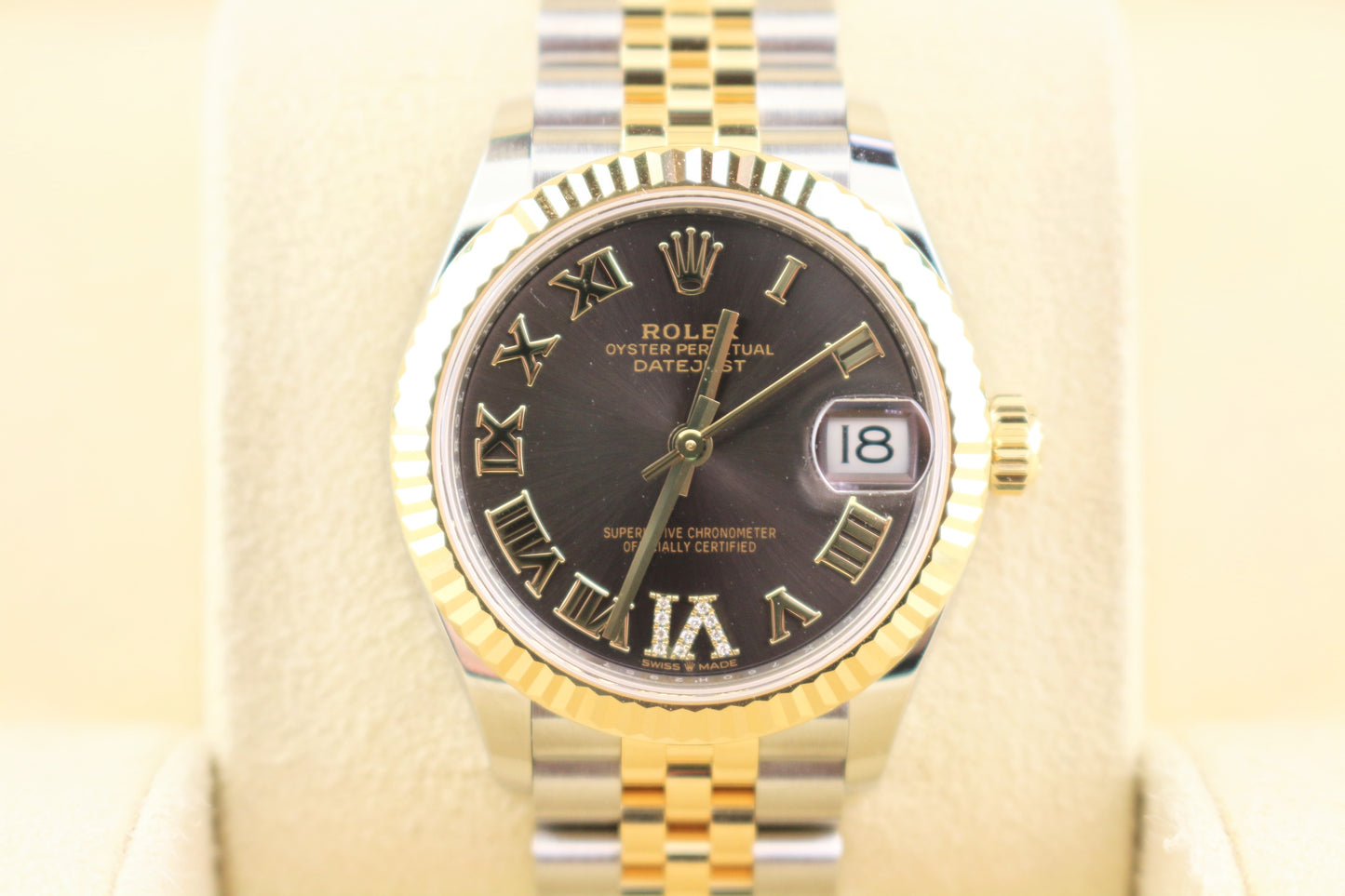 Unworn 2025 Rolex Datejust 278273 Rhodium Diamond VI Dial TT Jubilee B+P 31mm