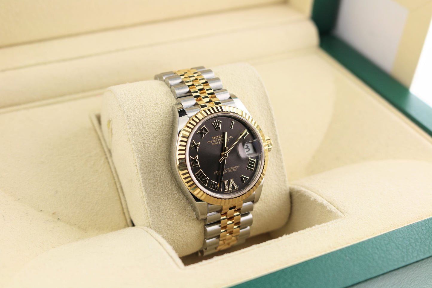 Unworn 2025 Rolex Datejust 278273 Rhodium Diamond VI Dial TT Jubilee B+P 31mm