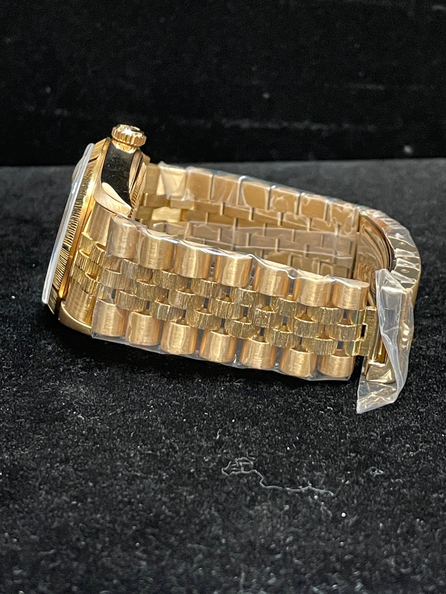 1985 Rolex Datejust 16078 Champagne 18kt Jubilee Bark No Papers 36mm