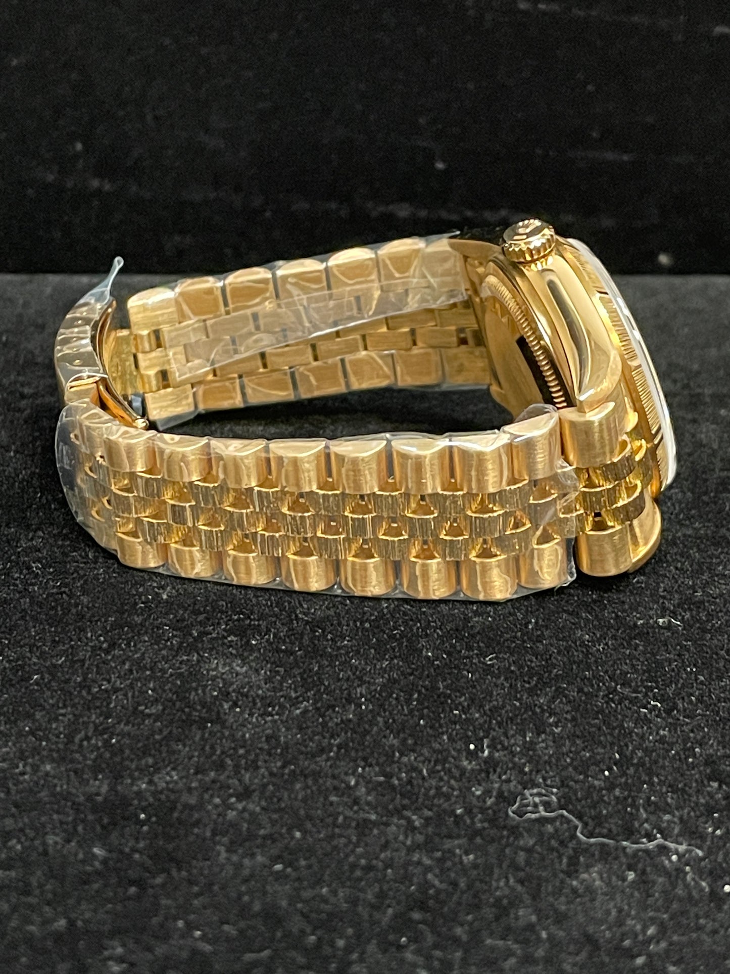 1985 Rolex Datejust 16078 Champagne 18kt Jubilee Bark No Papers 36mm