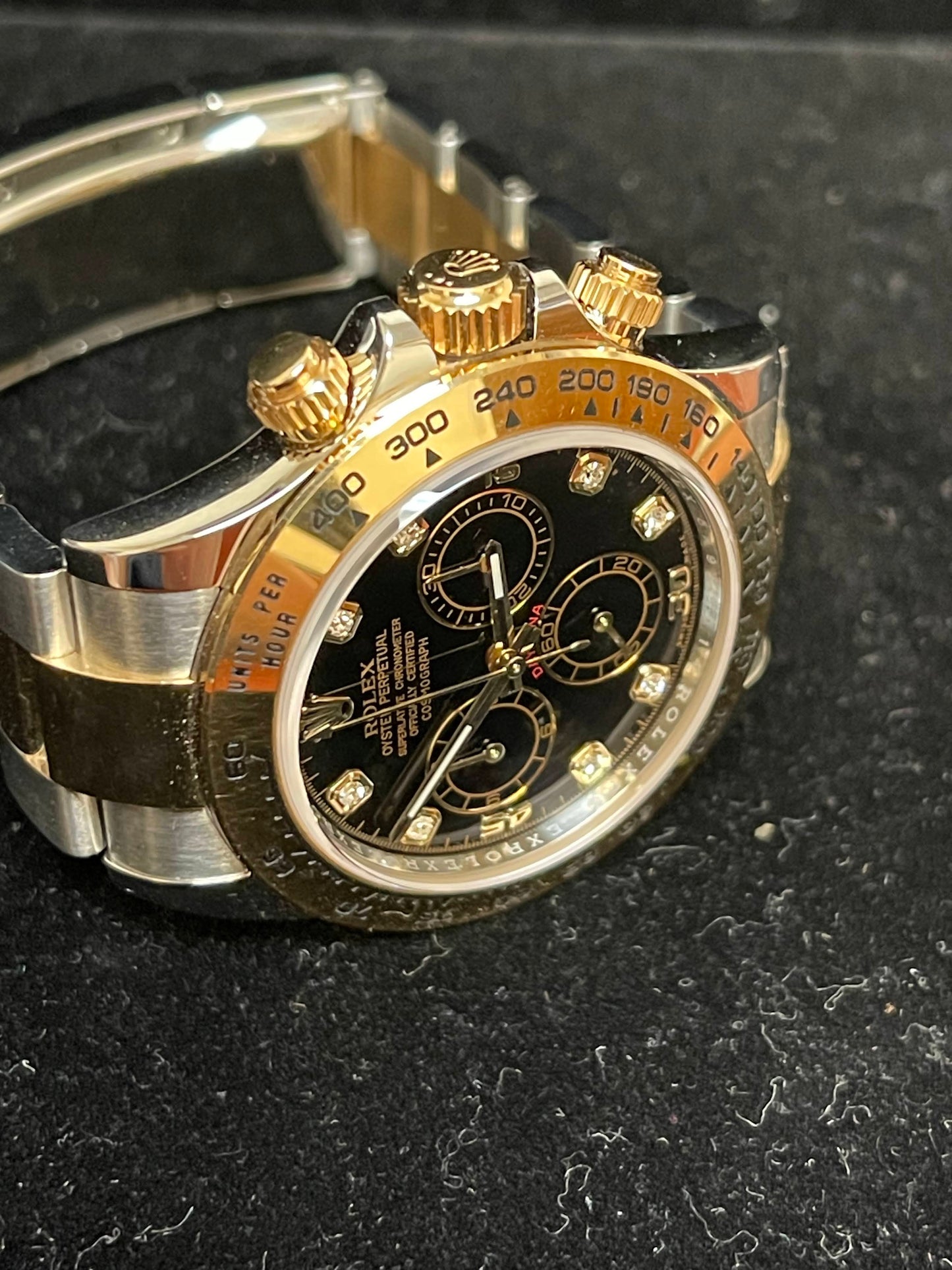 OH Rolex Daytona 116503 Black Diamond Dial TT Oyster With Papers 40mm