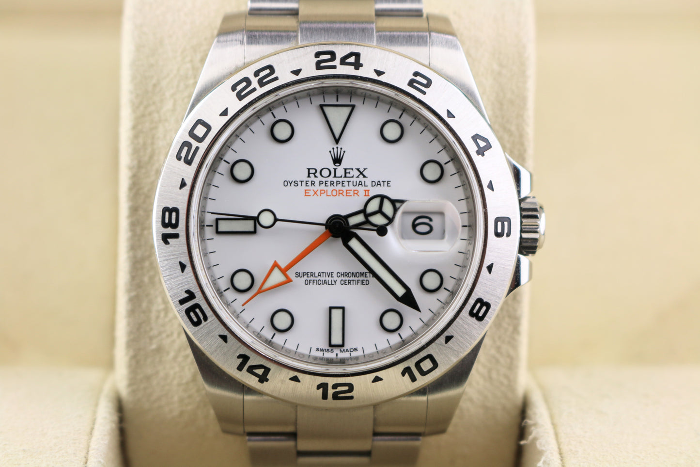 2016 Rolex Explorer II 216570 Polar White Polar Dial SS Oyster With Papers 42mm