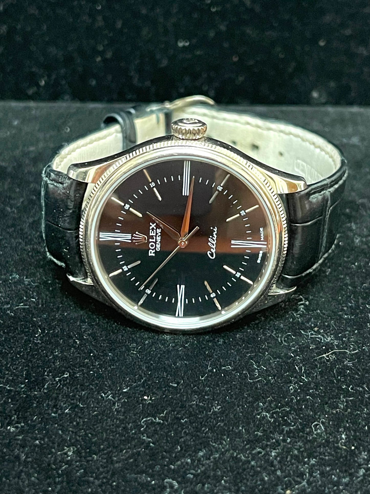 2019 Rolex Cellini 50509 Black Dial White Gold 18kt No Papers 39mm