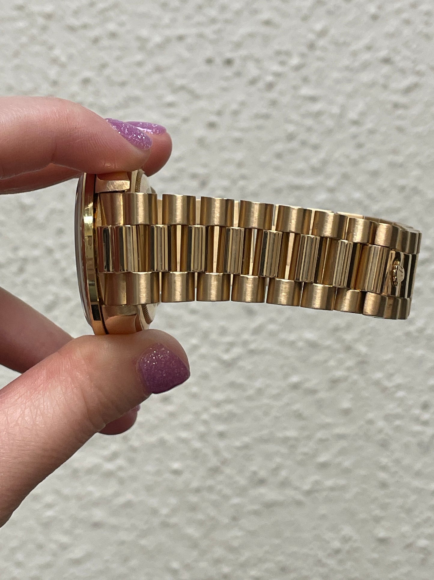 1979 Rolex Day-date 18038 French Champagne Diamond Bezel 18kt President 36mm