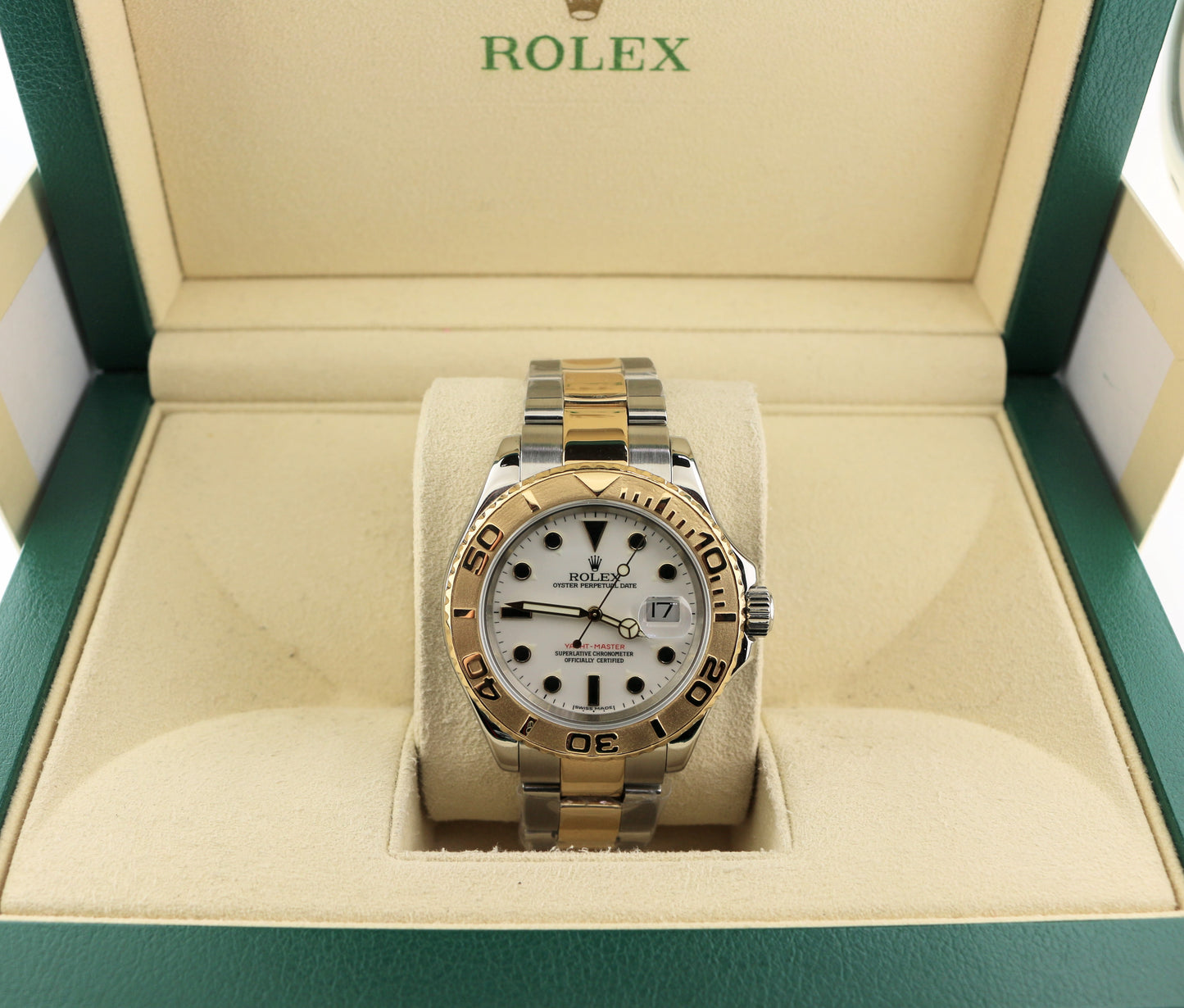 2006 Rolex Yacht-Master 16623 White Dial TT 18kt Oyster No Papers 40mm