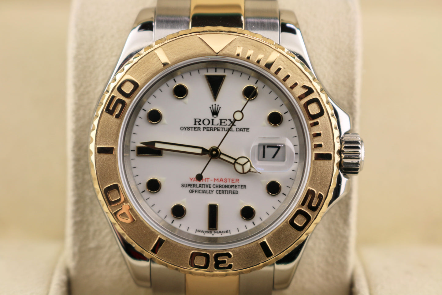 2006 Rolex Yacht-Master 16623 White Dial TT 18kt Oyster No Papers 40mm