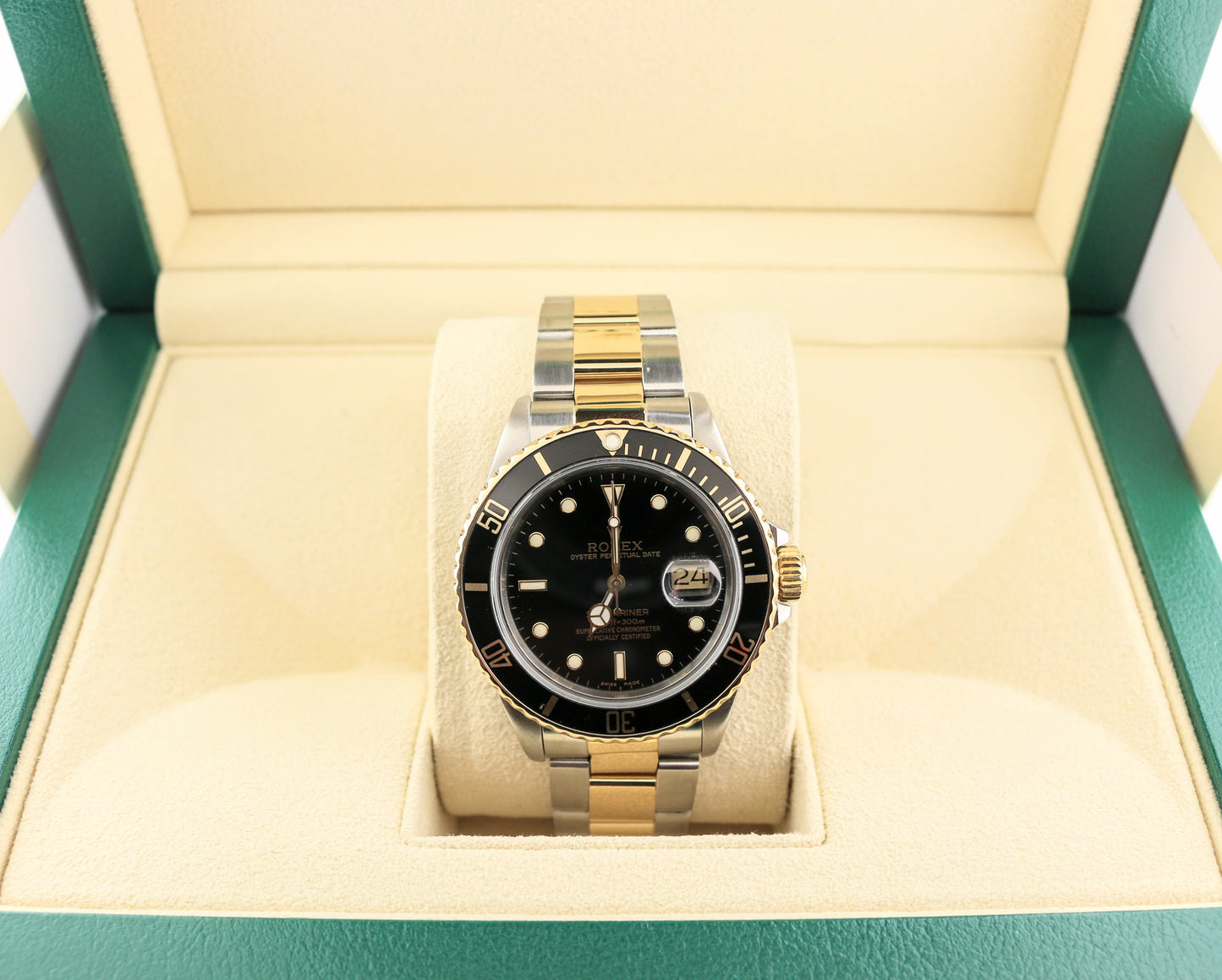 1985 Rolex Submariner Date 16803 Black Dial TT 18kt Oyster No Papers 40mm