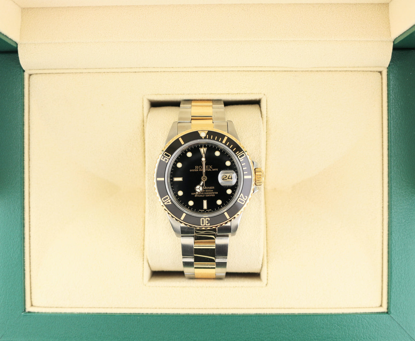1985 Rolex Submariner Date 16803 Black Dial TT 18kt Oyster No Papers 40mm